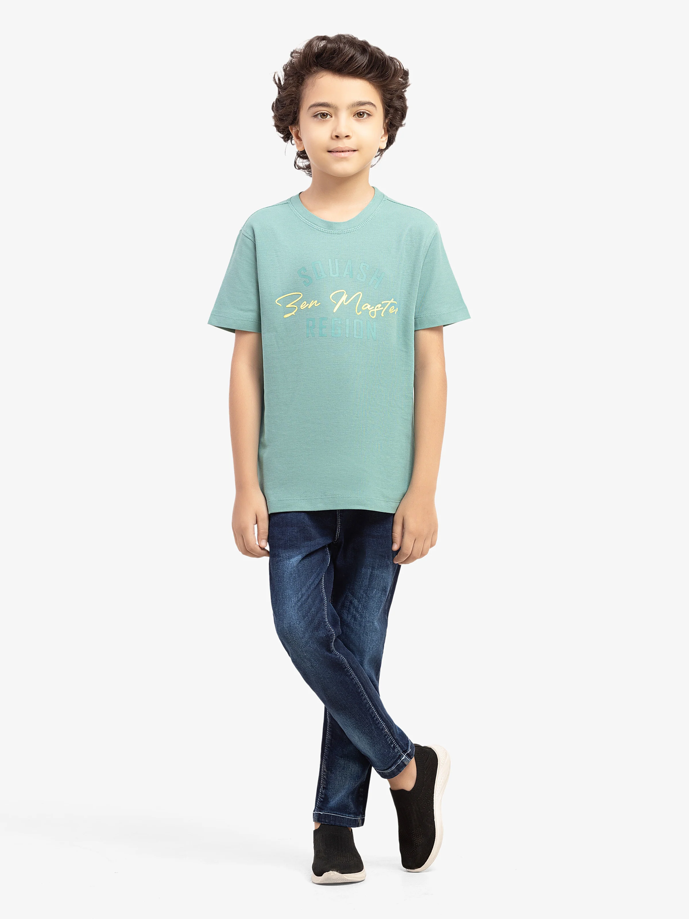 Boy's Ocean Blue T-Shirt - EBTTS5-037 - Image 2