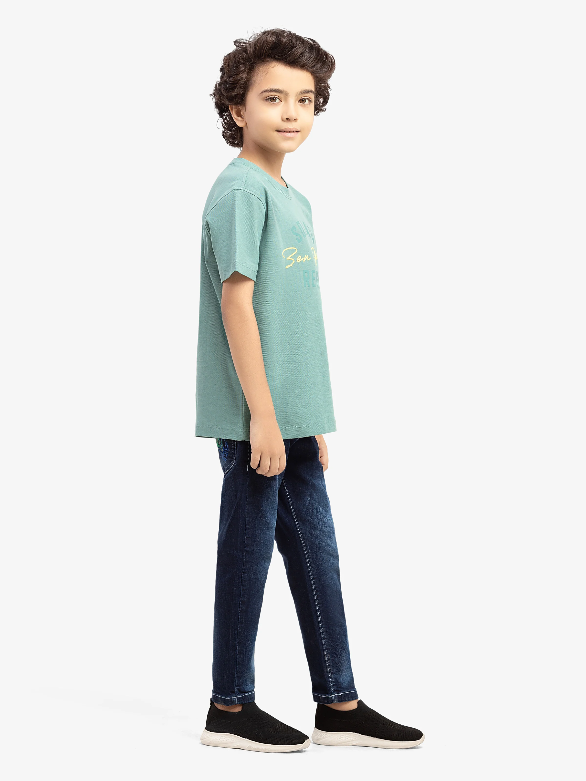 Boy's Ocean Blue T-Shirt - EBTTS5-037 - Image 4