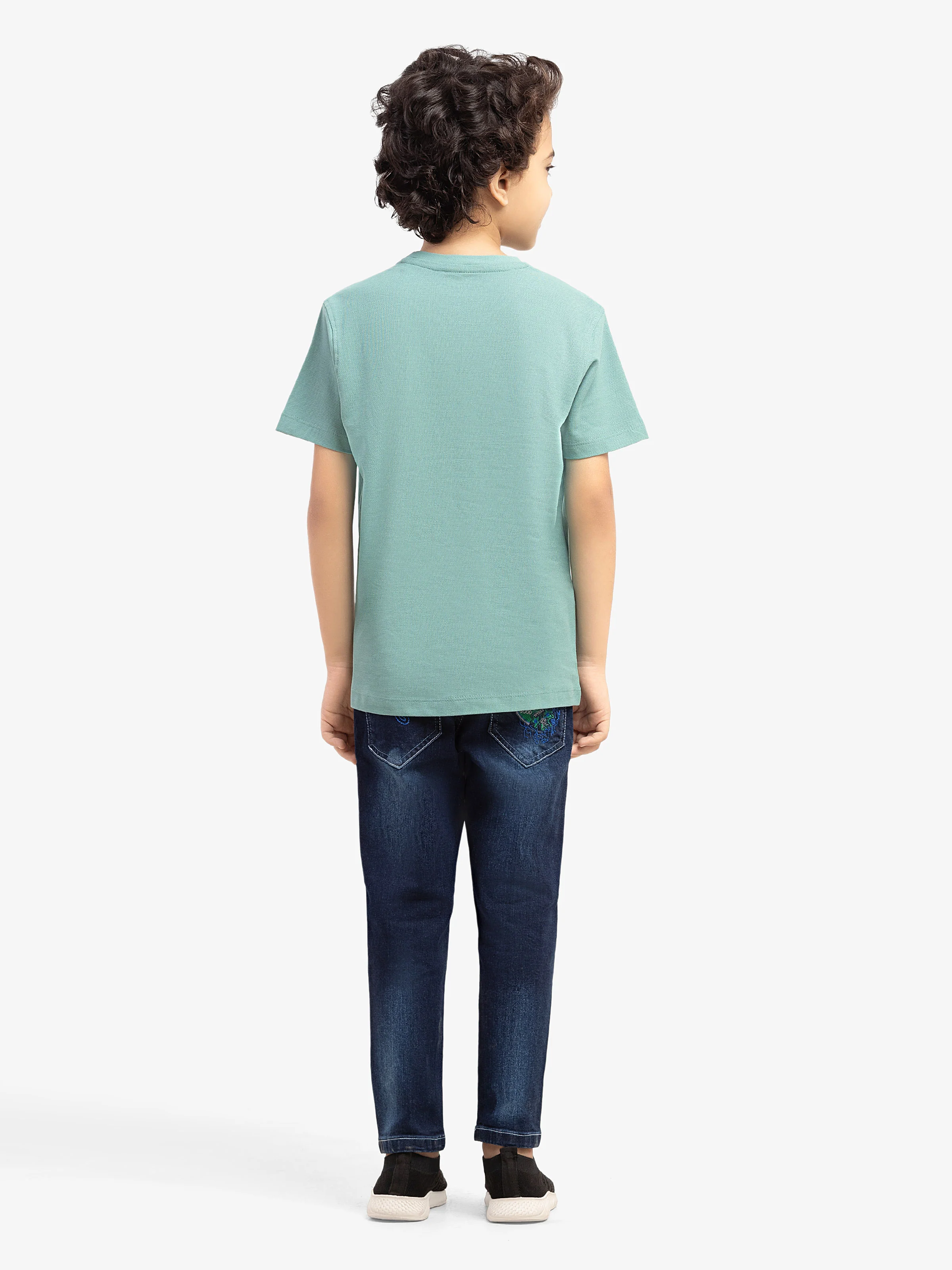 Boy's Ocean Blue T-Shirt - EBTTS5-037 - Image 5