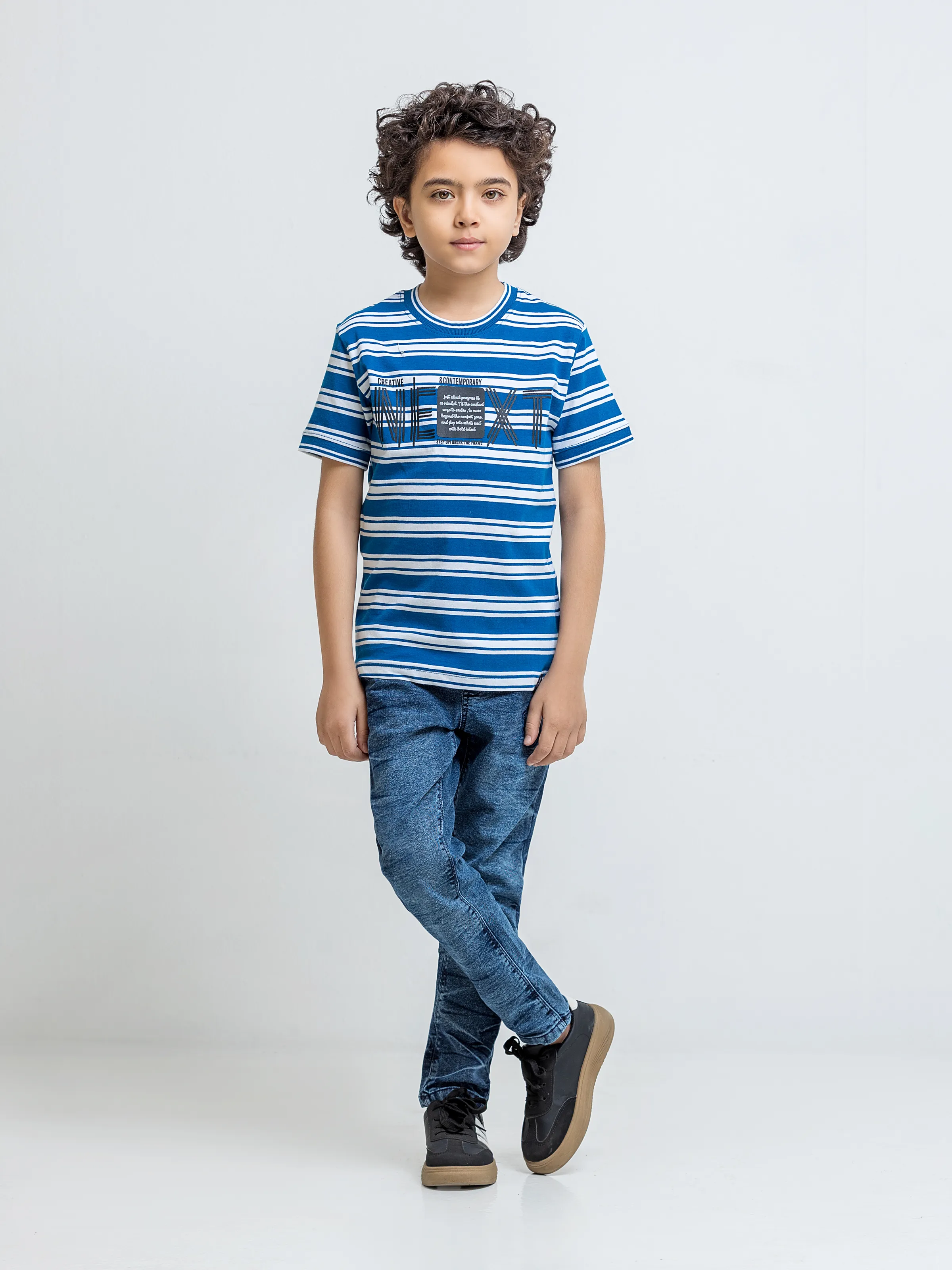 Boy's Ocean & White T-Shirt - EBTTS5-041 - Image 2