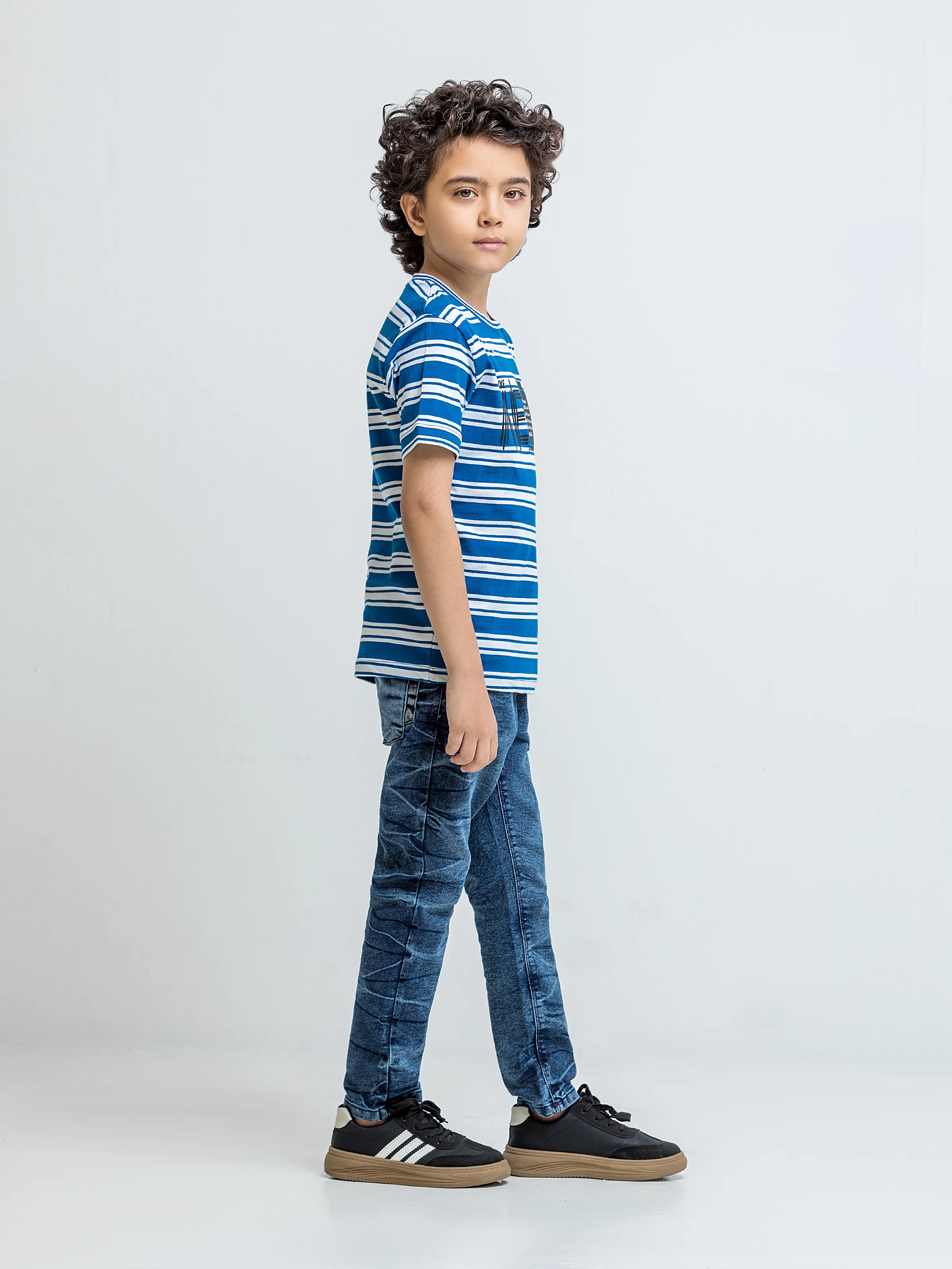 Boy's Ocean & White T-Shirt - EBTTS5-041 - Image 4
