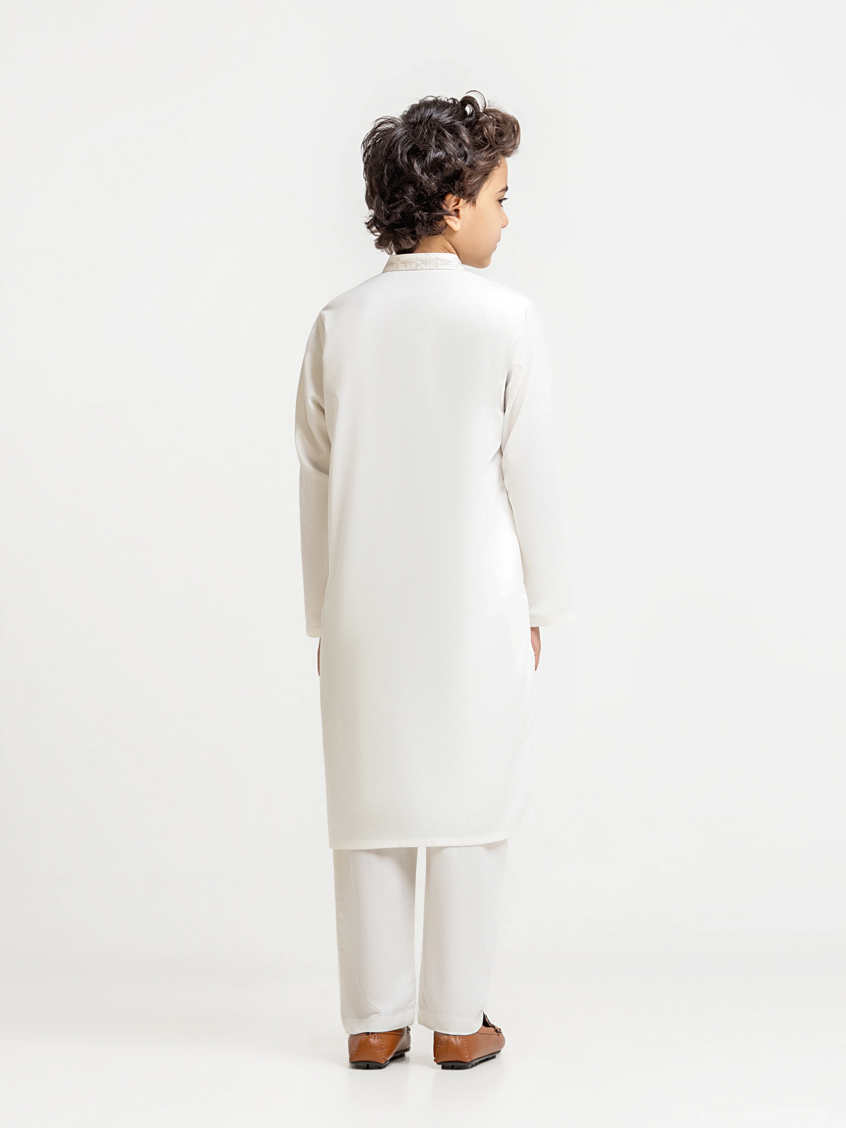 Boy's Off White Kurta Pajama - EBTKP6-031 - Image 5