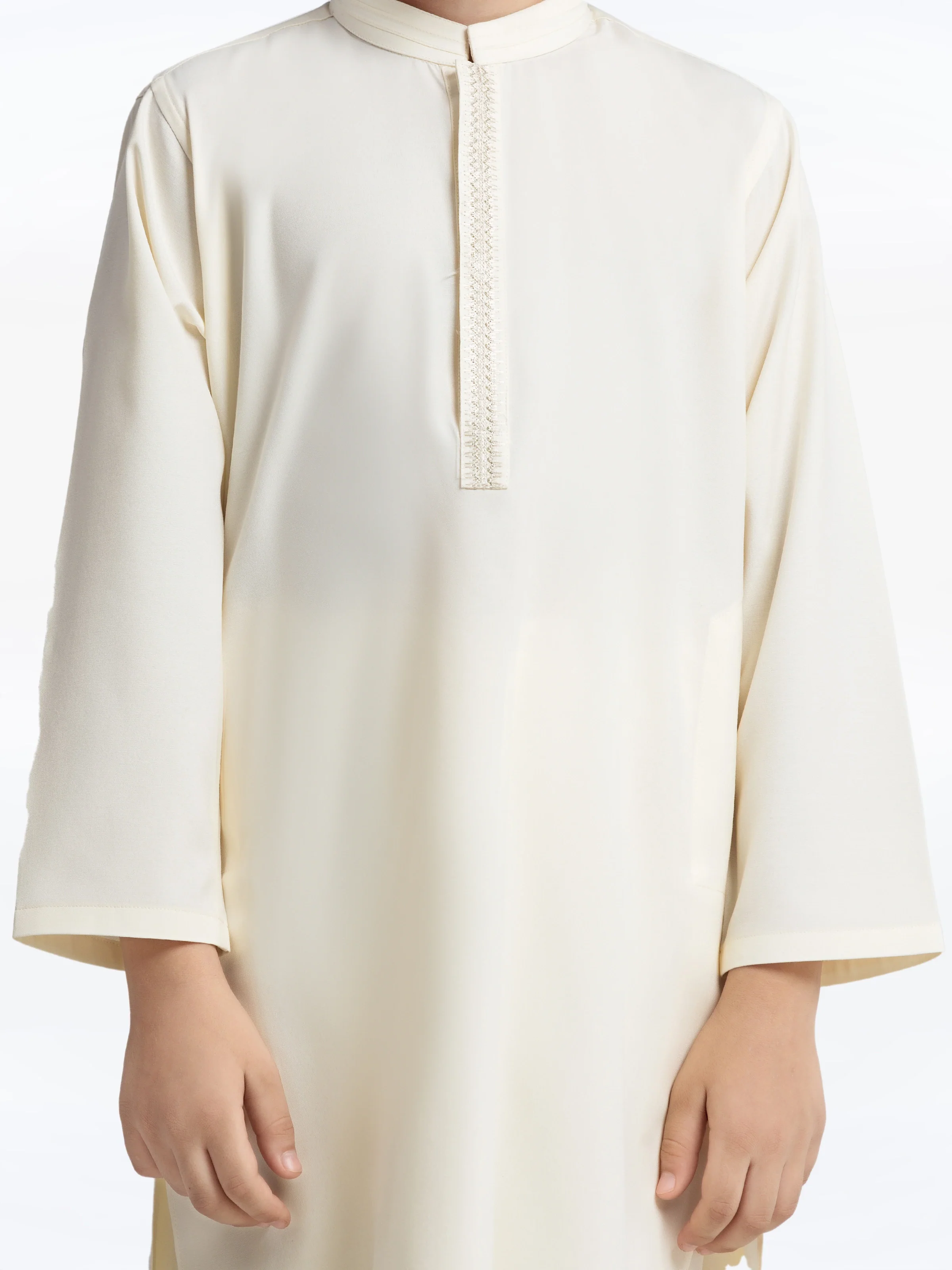 Boy's Off White Kurta Shalwar - EBTKS24-3965 - Image 3