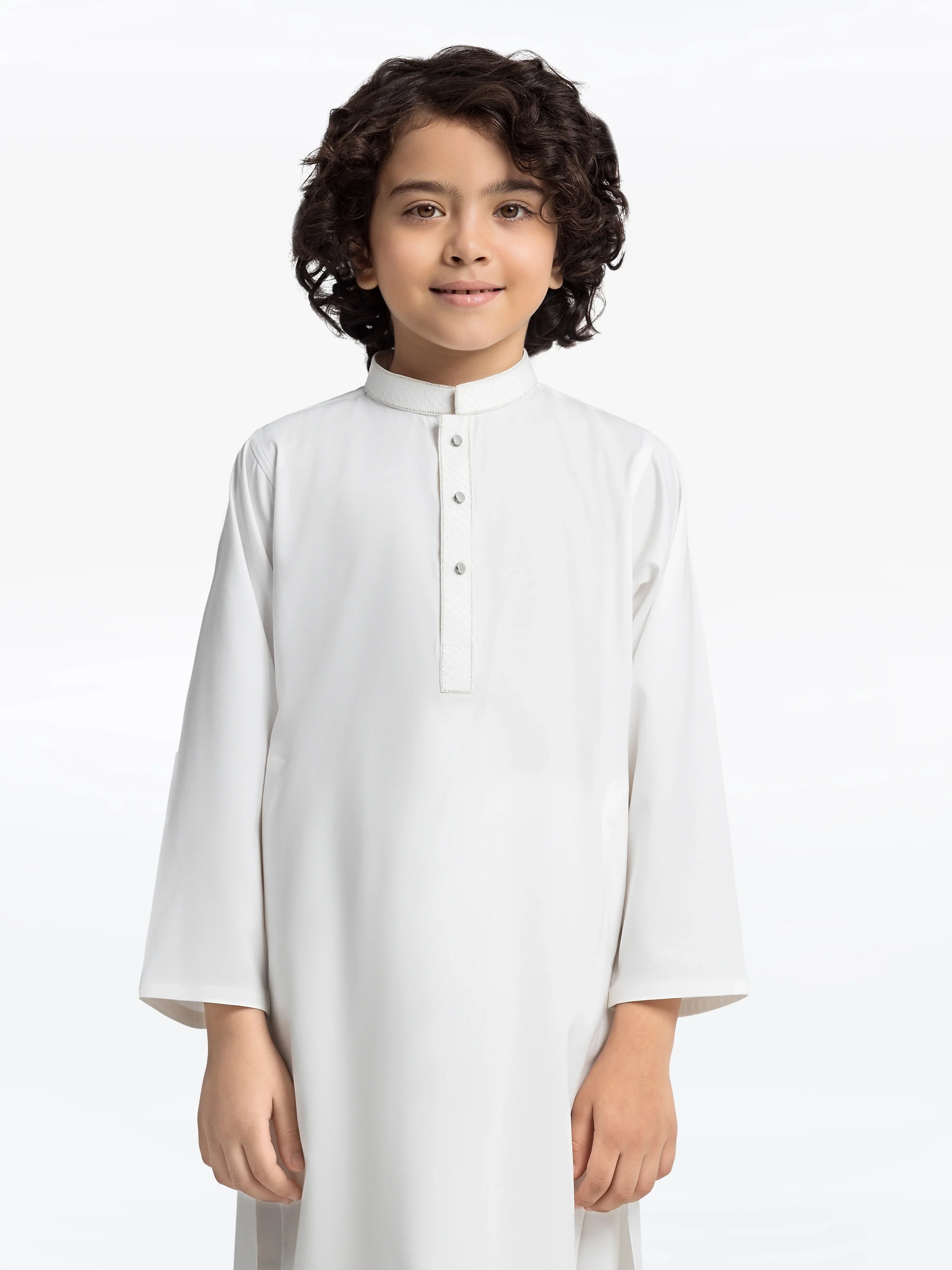 Boy's Off White Kurta Shalwar - EBTKS24-3970 - Image 2