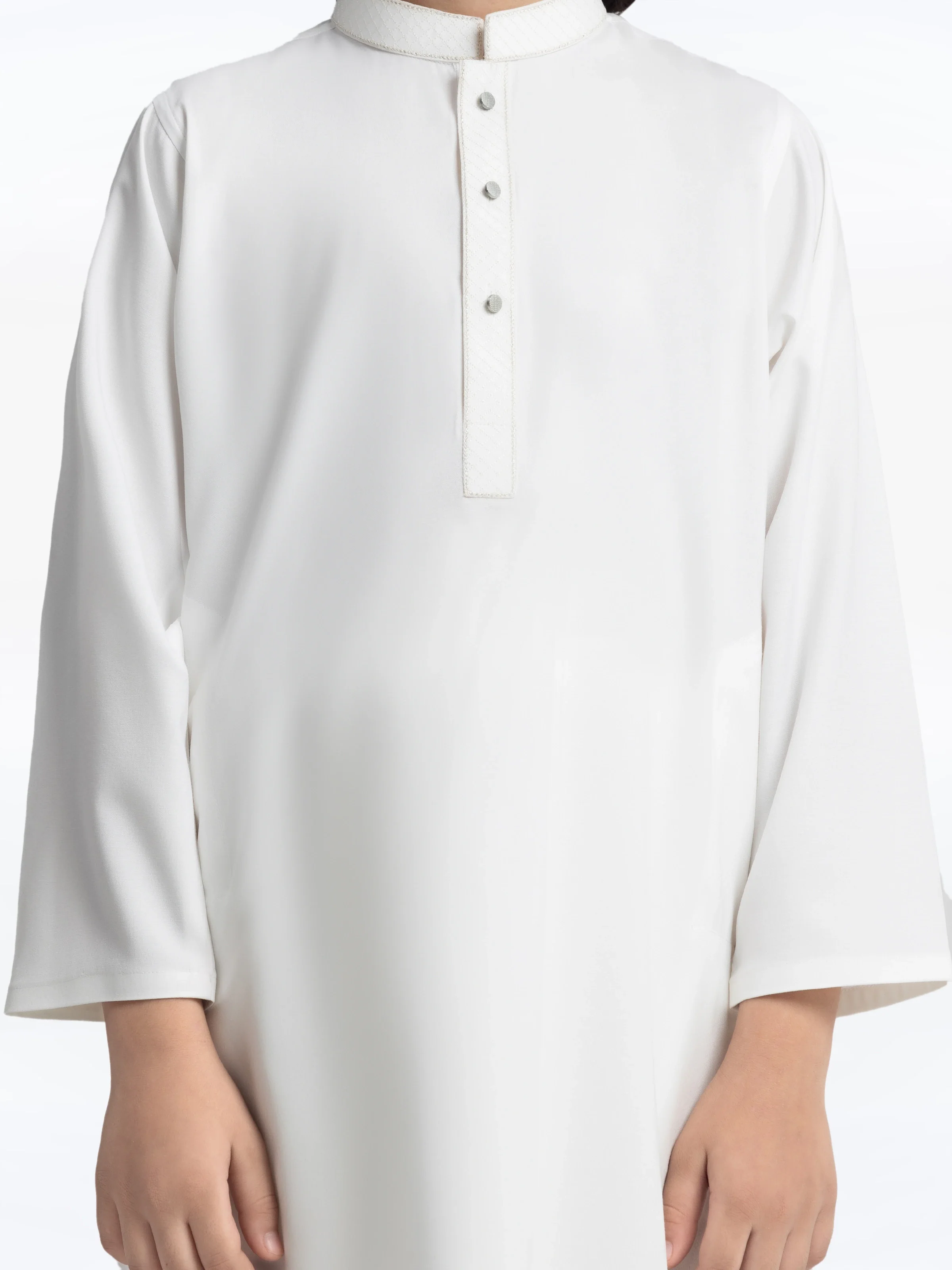 Boy's Off White Kurta Shalwar - EBTKS24-3970 - Image 3
