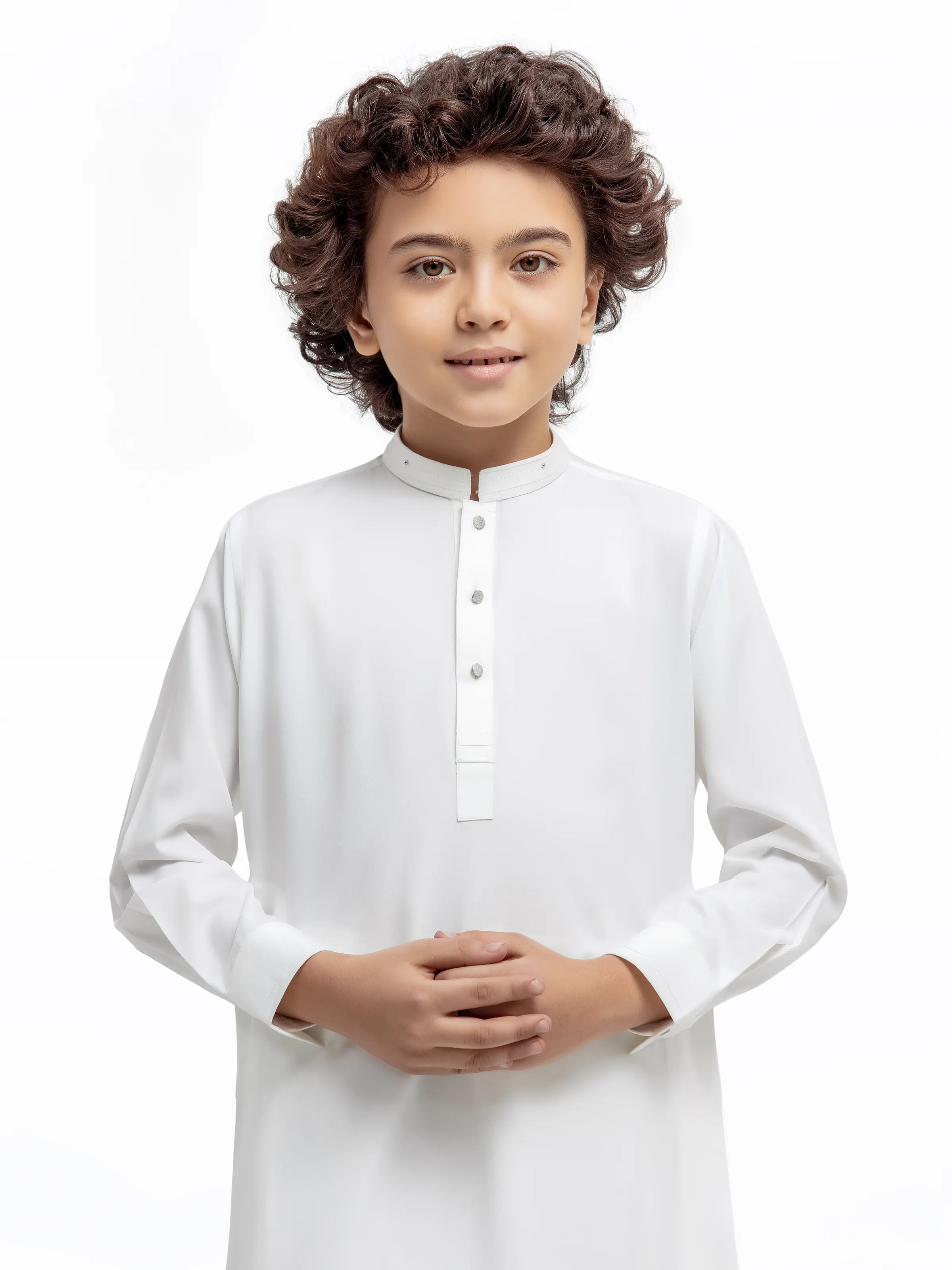Boy's Off White Kurta Shalwar - EBTKS25-4004 - Image 3