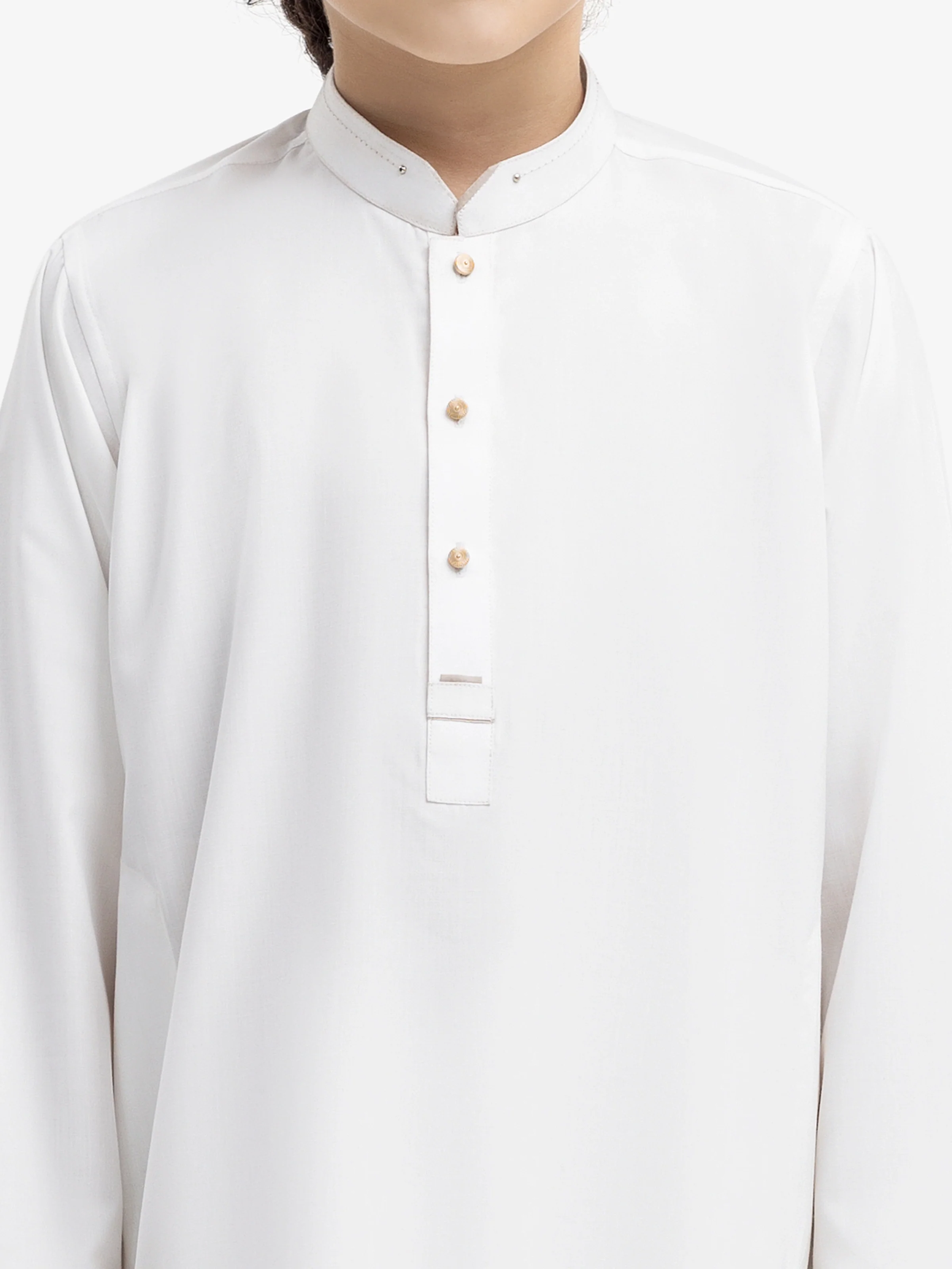 Boy's Off White Kurta Shalwar - EBTKS5-4026 - Image 3