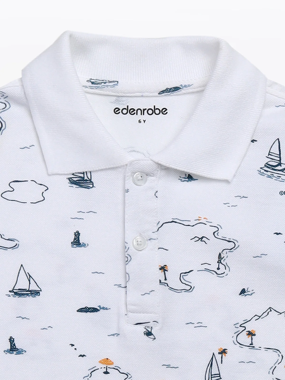 Boy's Off White Polo Shirt - EBTPS24-040 - Image 2