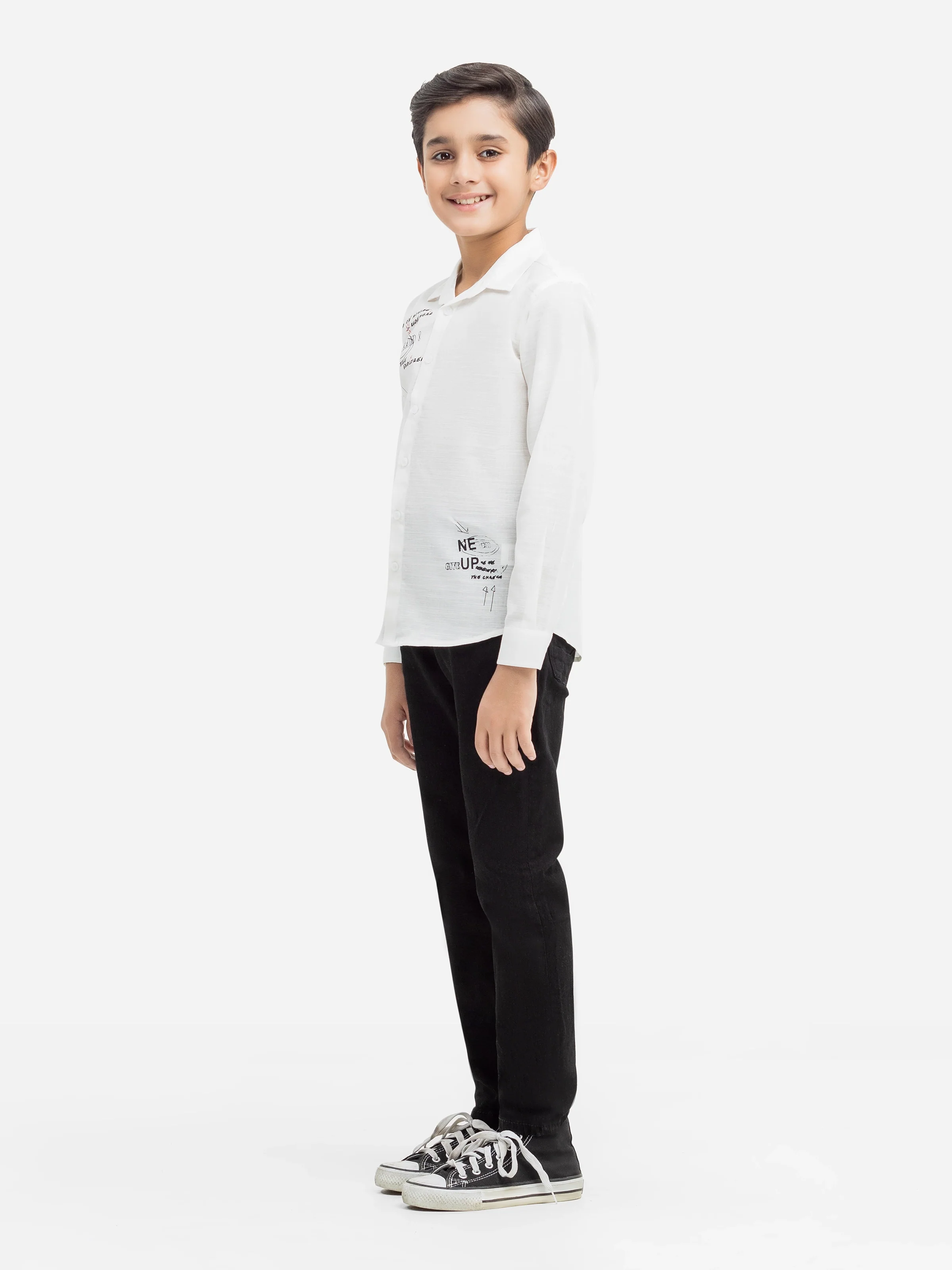 Boy's Off White Shirt - EBTS5-27587 - Image 4