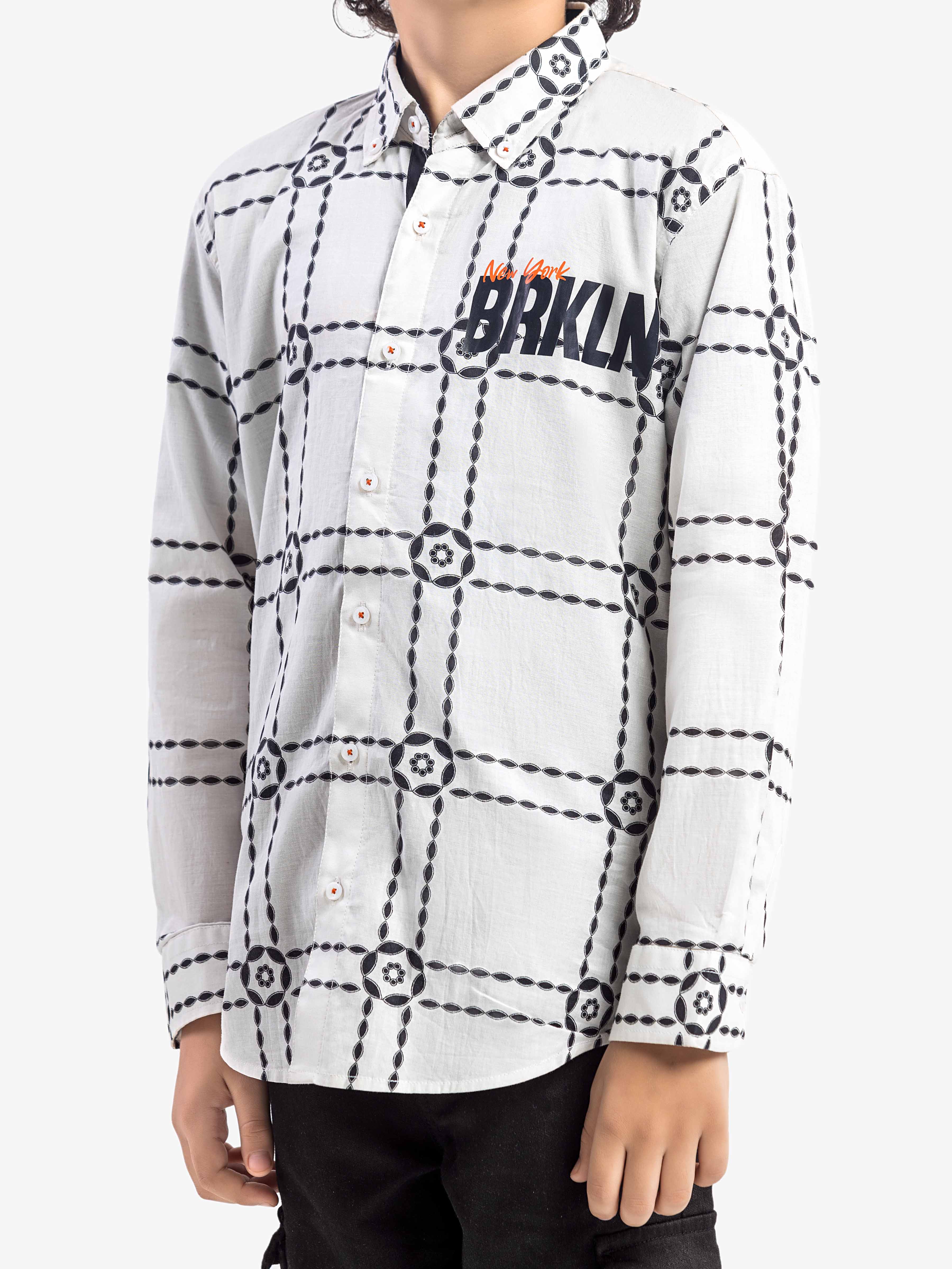 Boy's Off White Shirt - EBTSF5-27652-2P - Image 3