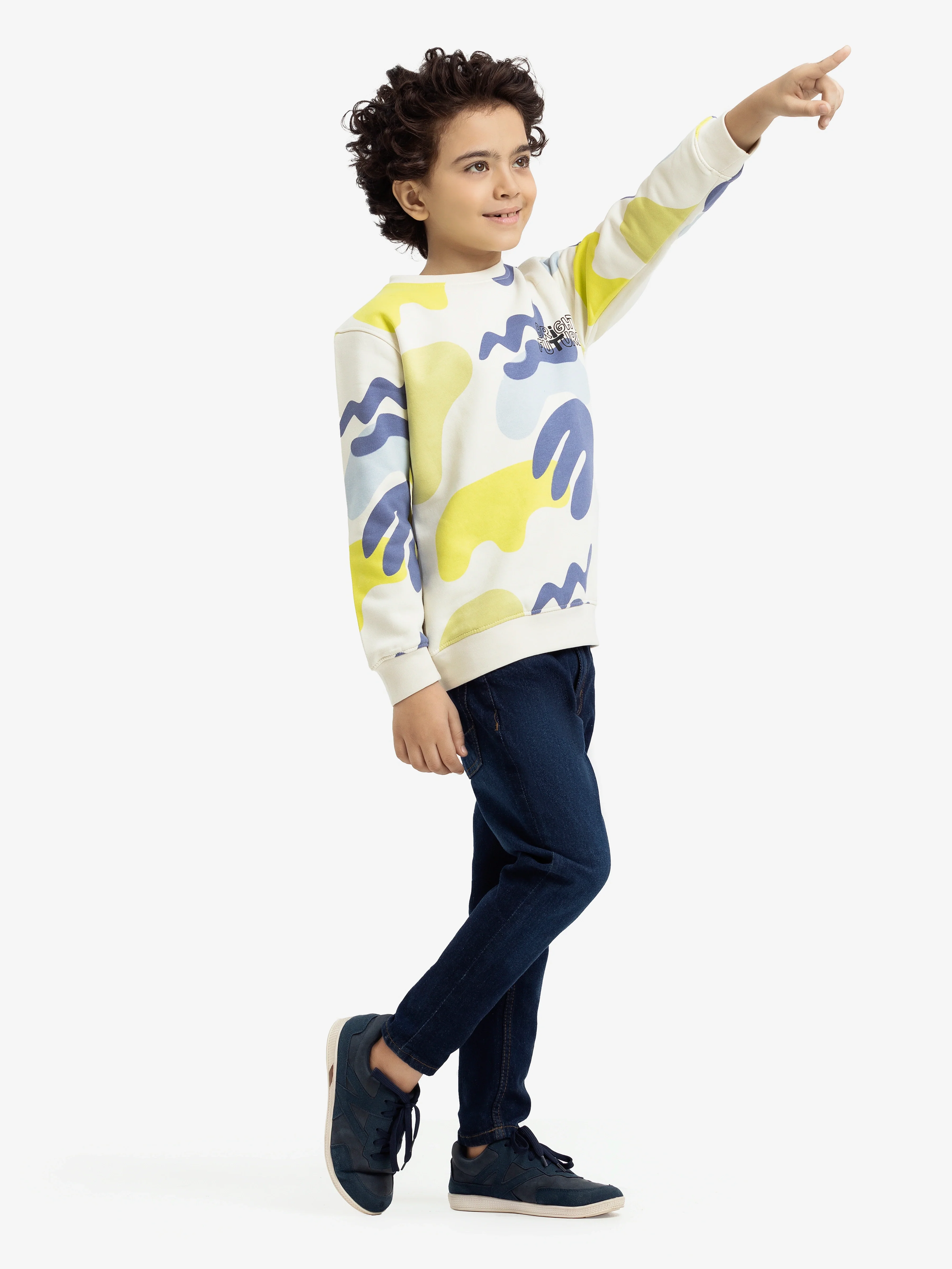 Boy's Off White Sweatshirt - EBTSS24-017 - Image 3