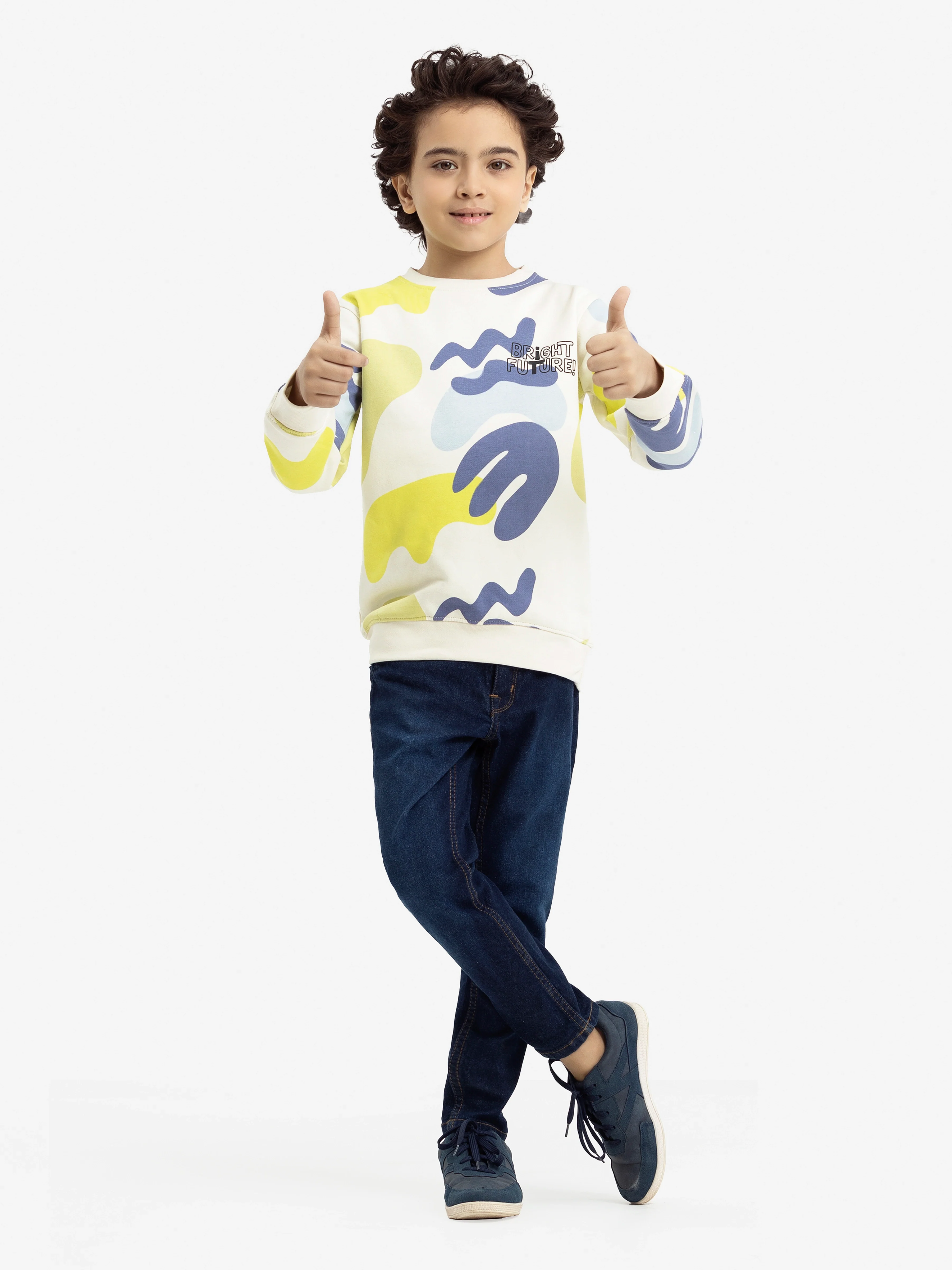 Boy's Off White Sweatshirt - EBTSS24-017 - Image 5