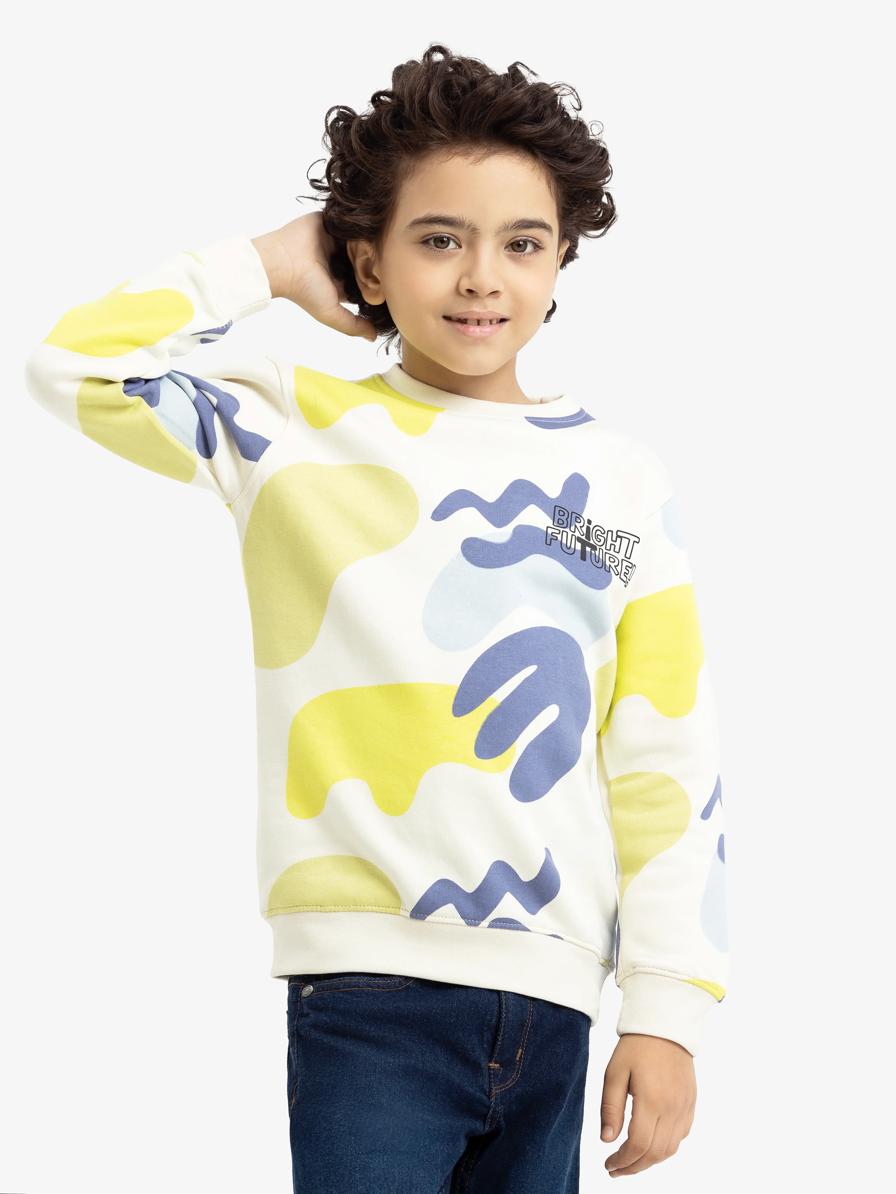 Boy's Off White Sweatshirt - EBTSS24-017 - Image 6