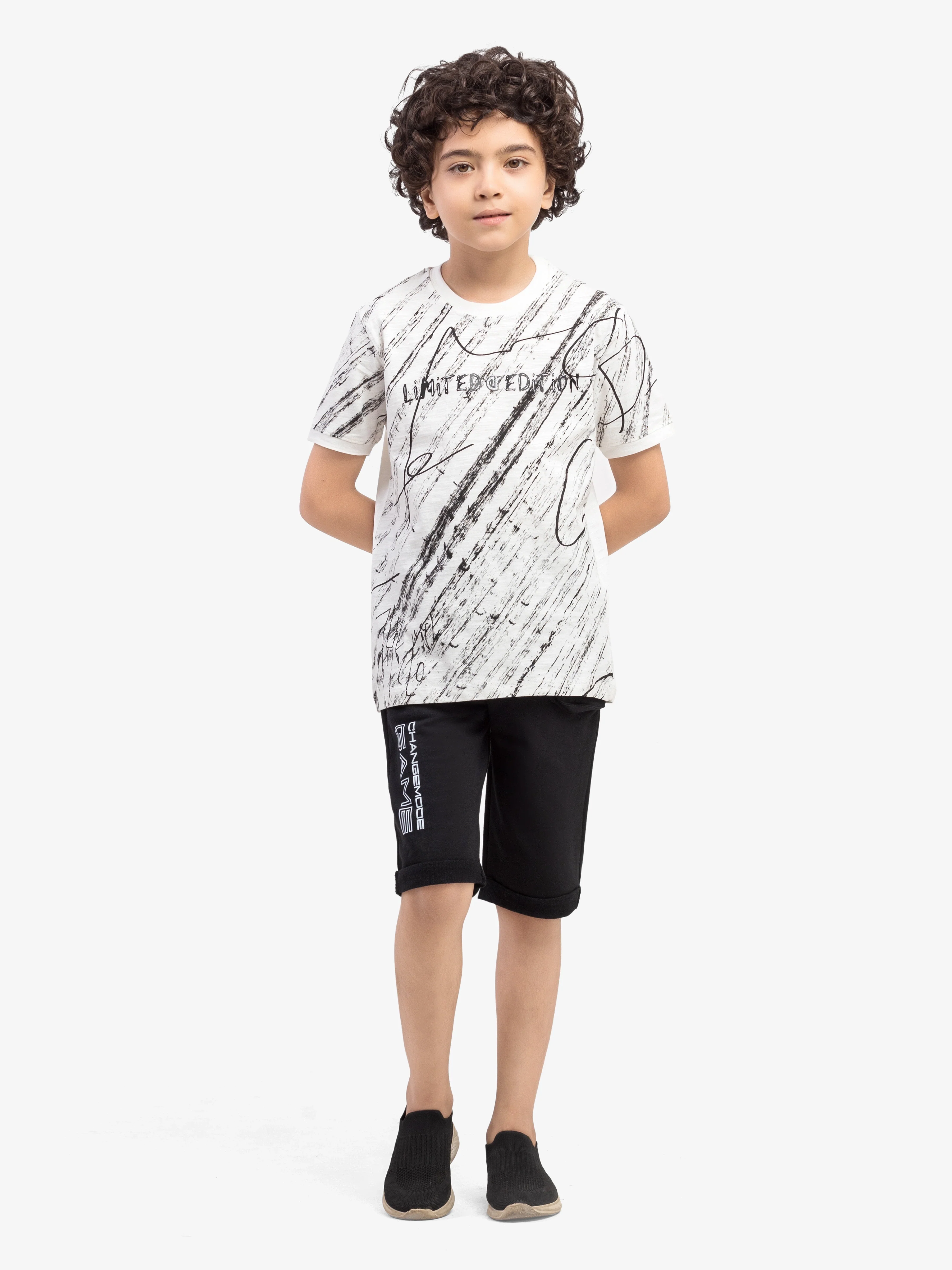 Boy's Off White T-Shirt - EBTTS5-001 - Image 2