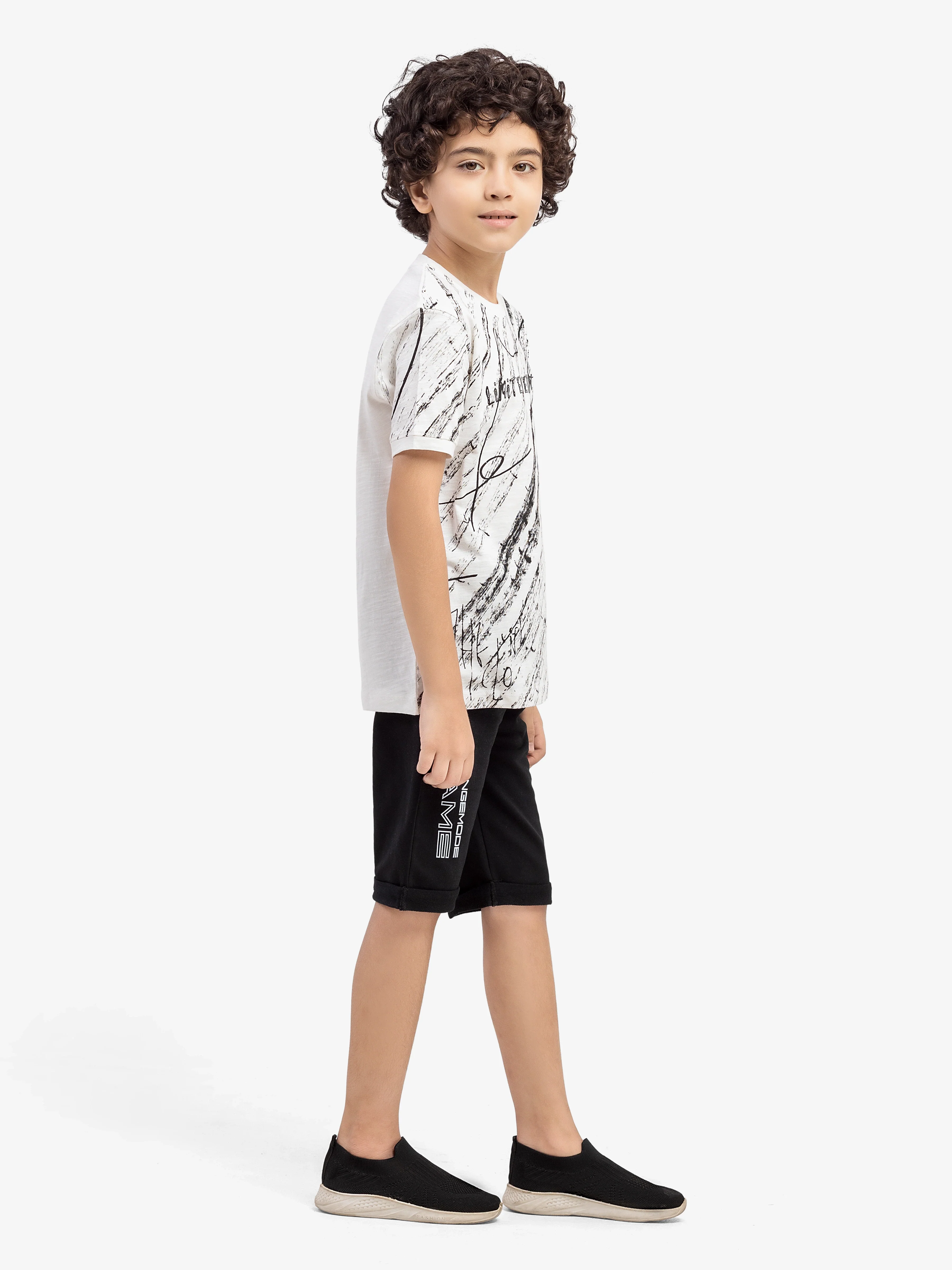 Boy's Off White T-Shirt - EBTTS5-001 - Image 4