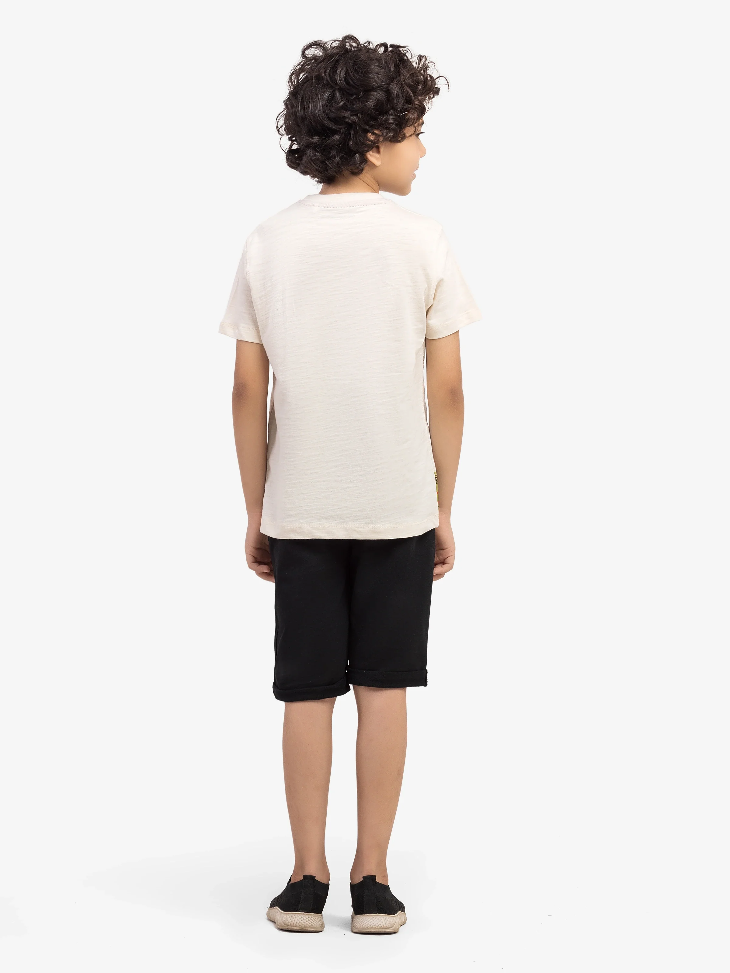 Boy's Off White T-Shirt - EBTTS5-006 - Image 5