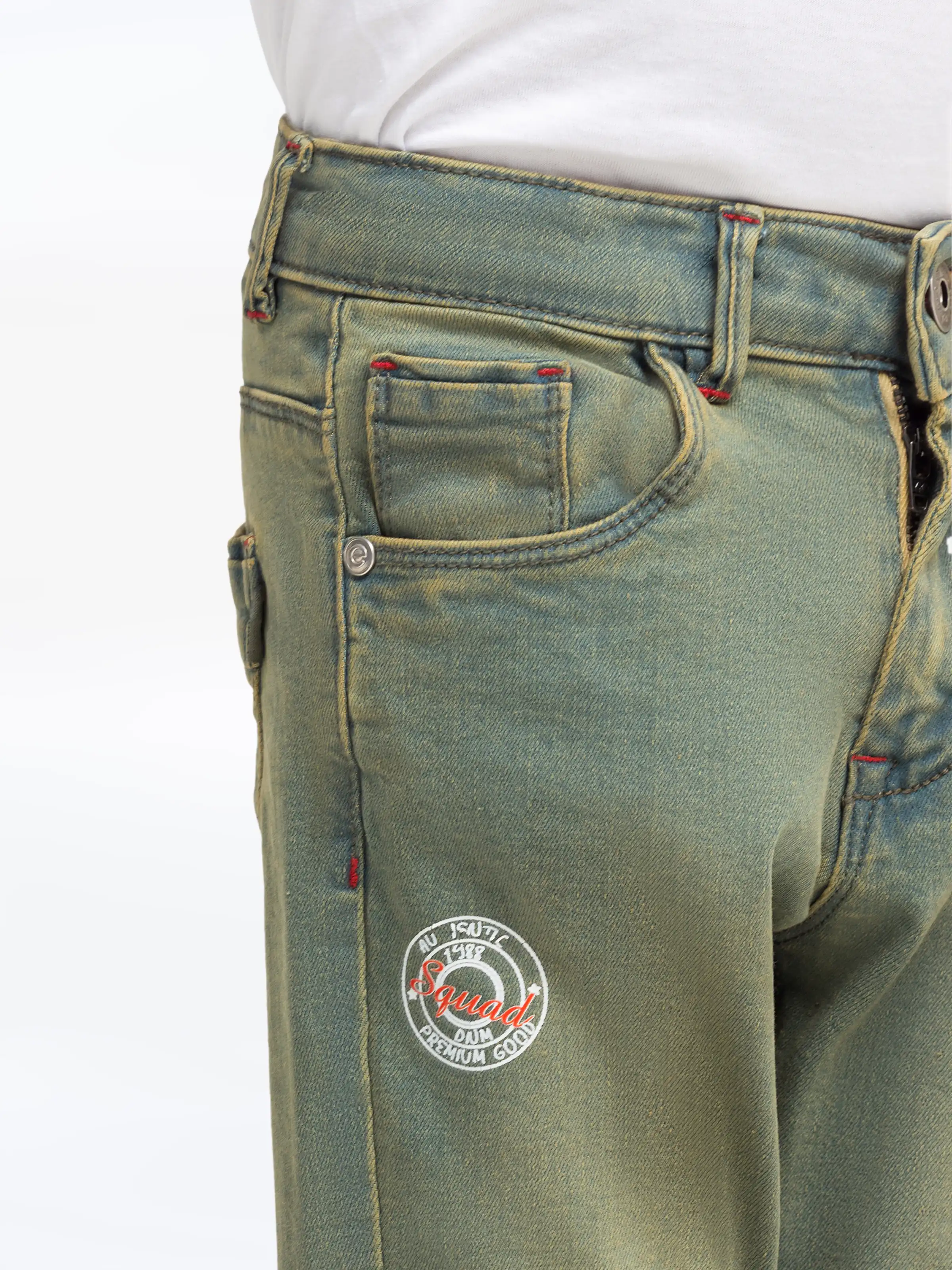 Boy's Olive Denim Pant - EBBDP5-028 - Image 2