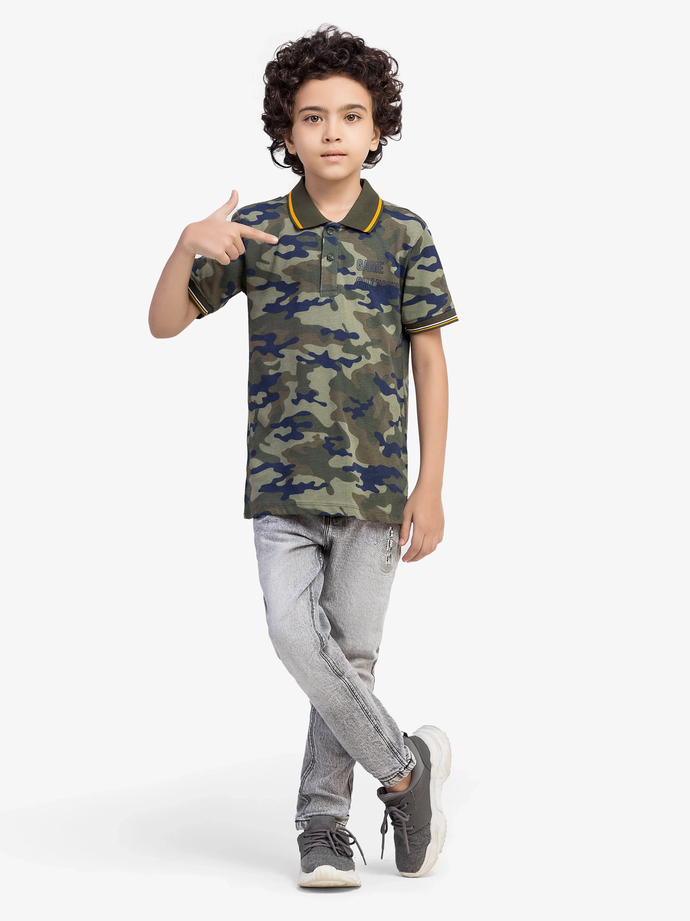 Boy's Olive Green Polo Shirt - EBTPS5-002 - Image 2