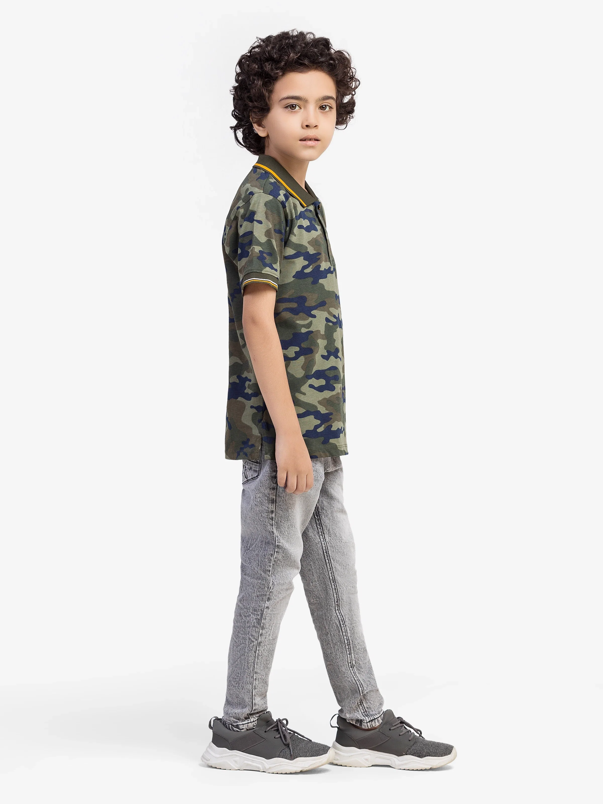 Boy's Olive Green Polo Shirt - EBTPS5-002 - Image 4