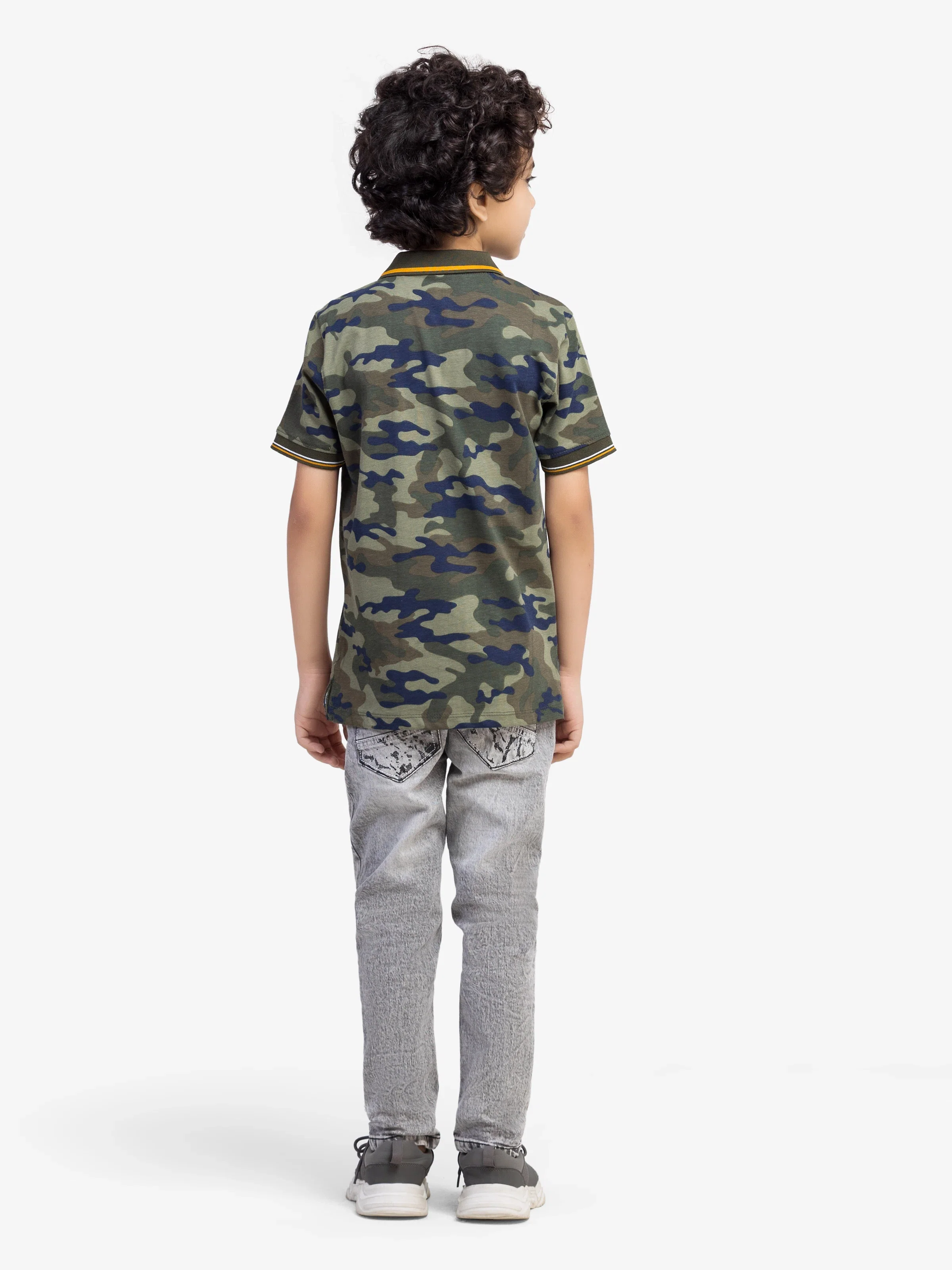 Boy's Olive Green Polo Shirt - EBTPS5-002 - Image 5