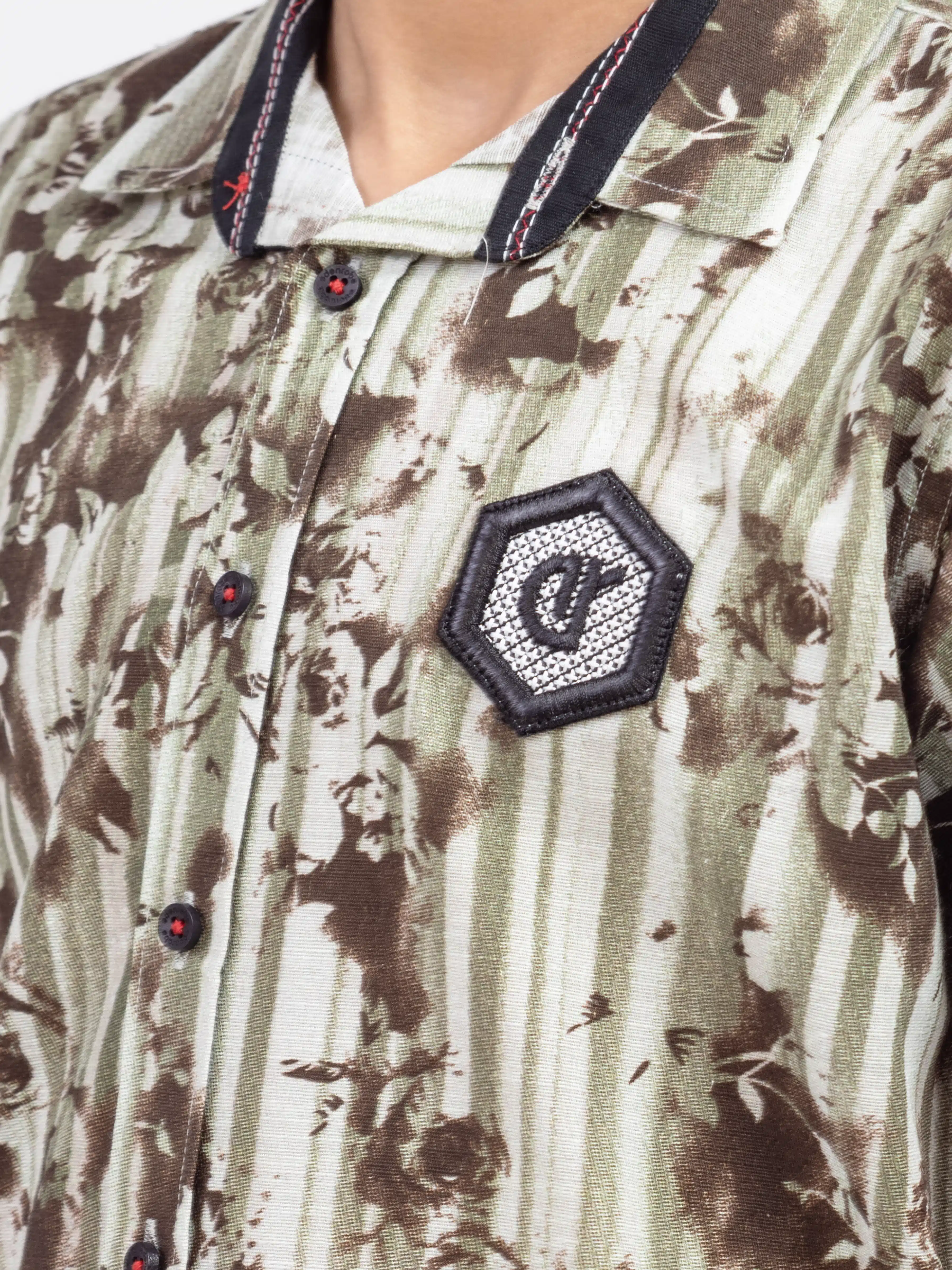 Boy's Olive Green Shirt - EBTS5-27594 - Image 3