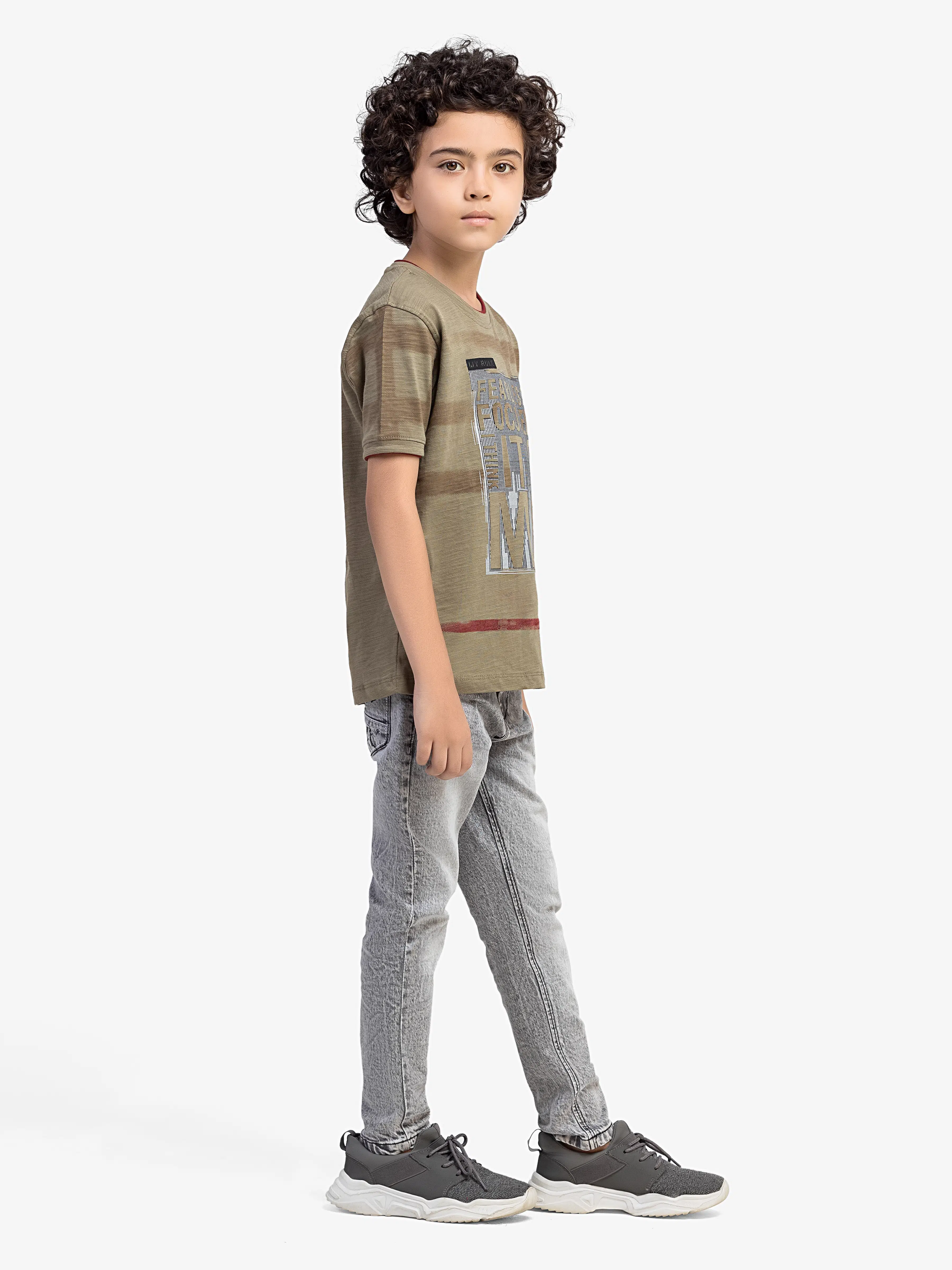 Boy's Olive Green T-Shirt - EBTTS5-004 - Image 4