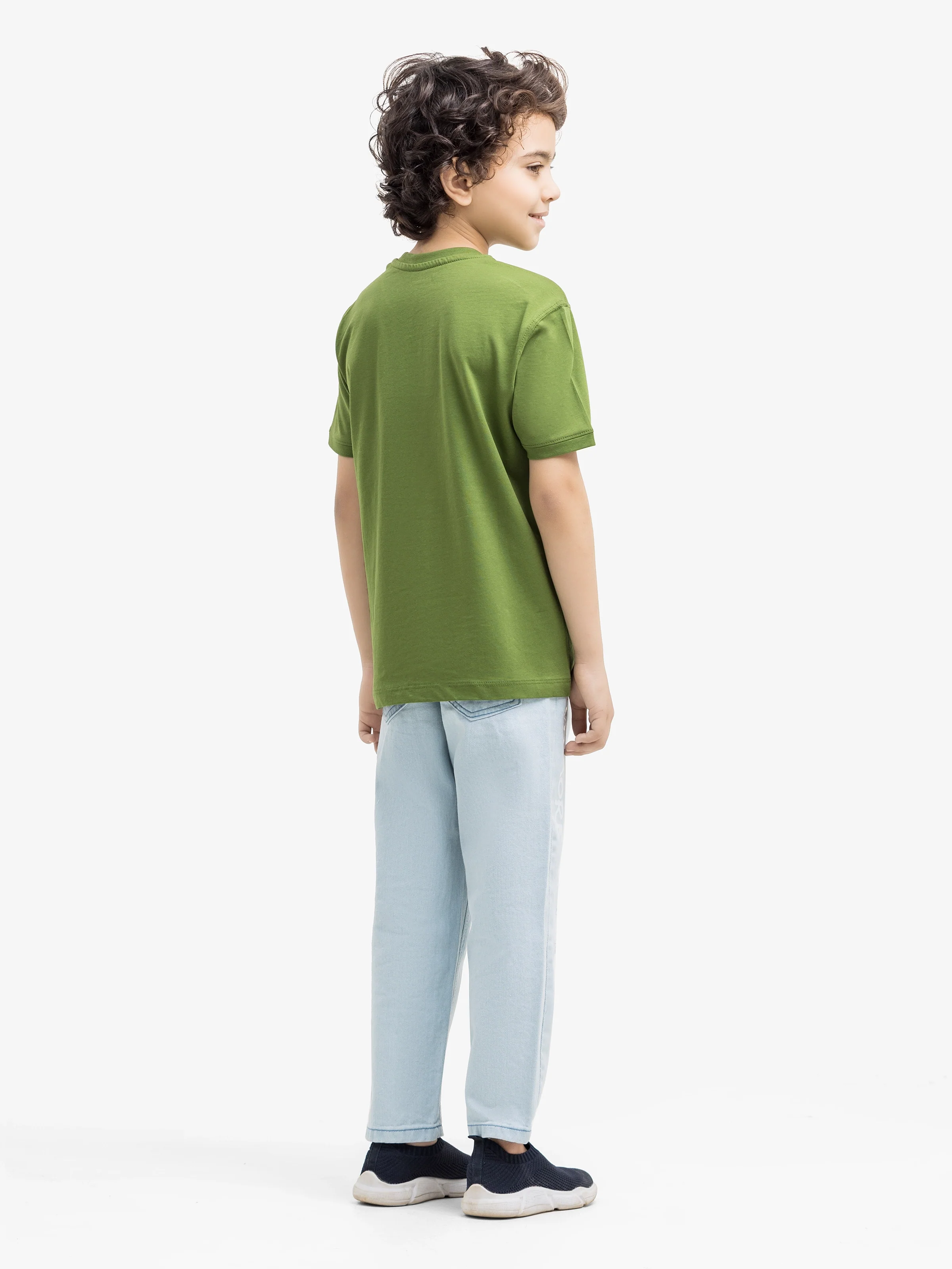 Boy's Olive Green T-Shirt - EBTTS5-017 - Image 5