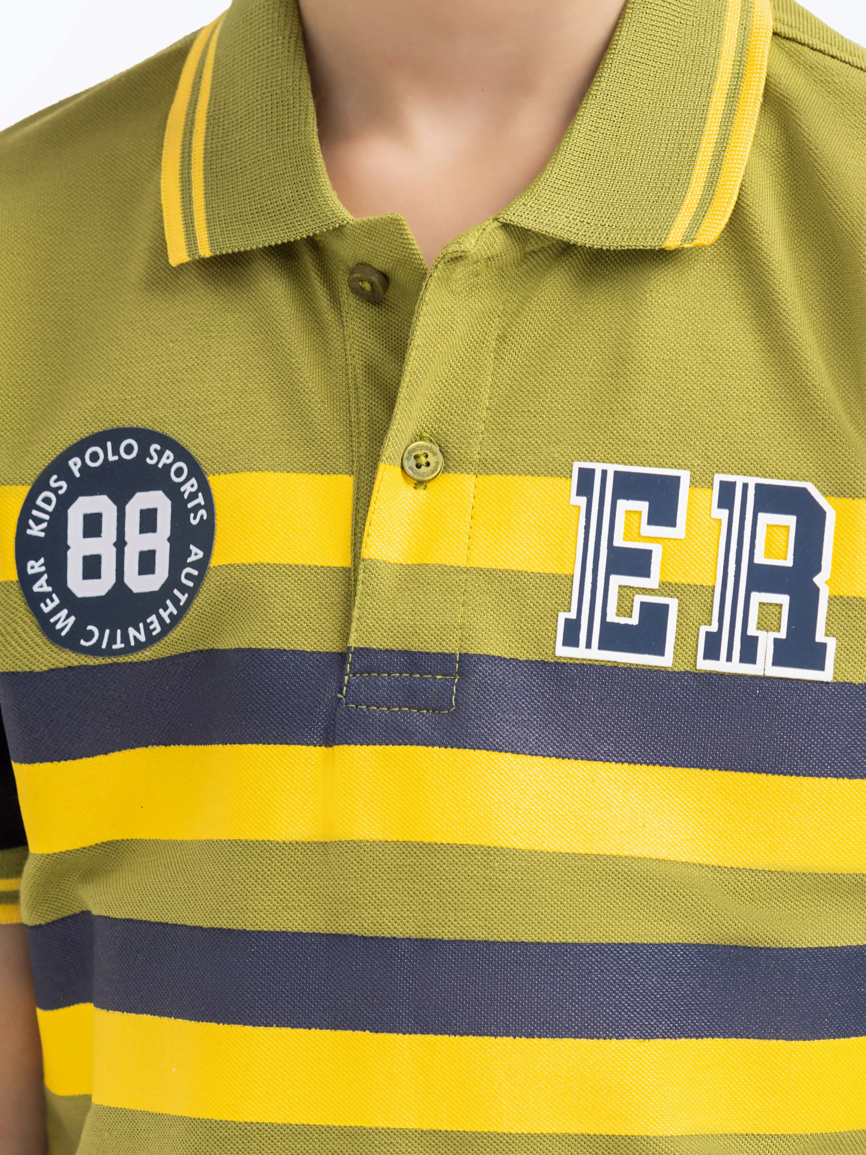 Boy's Olive Polo Shirt - EBTPS5-014 - Image 3