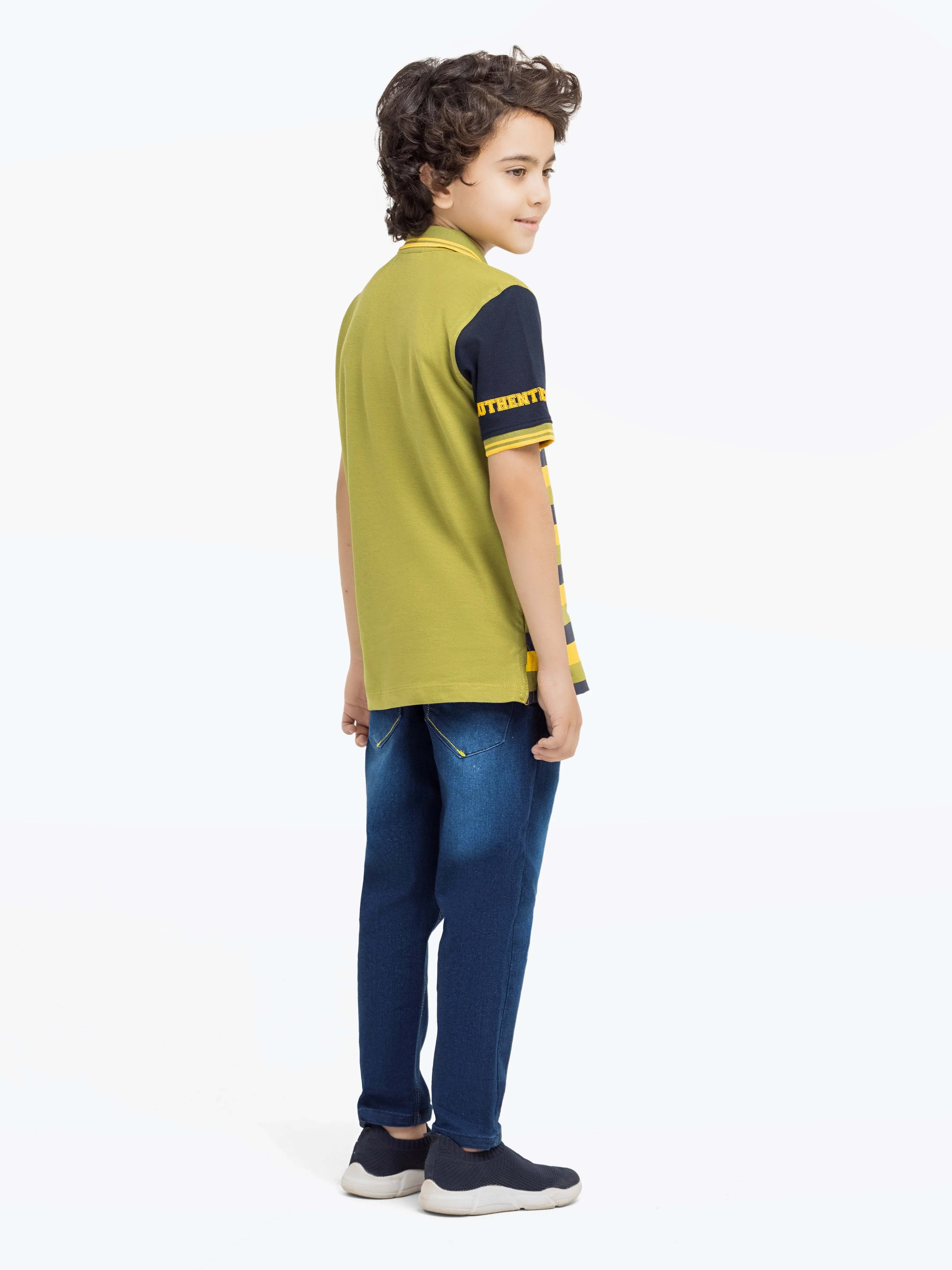 Boy's Olive Polo Shirt - EBTPS5-014 - Image 5