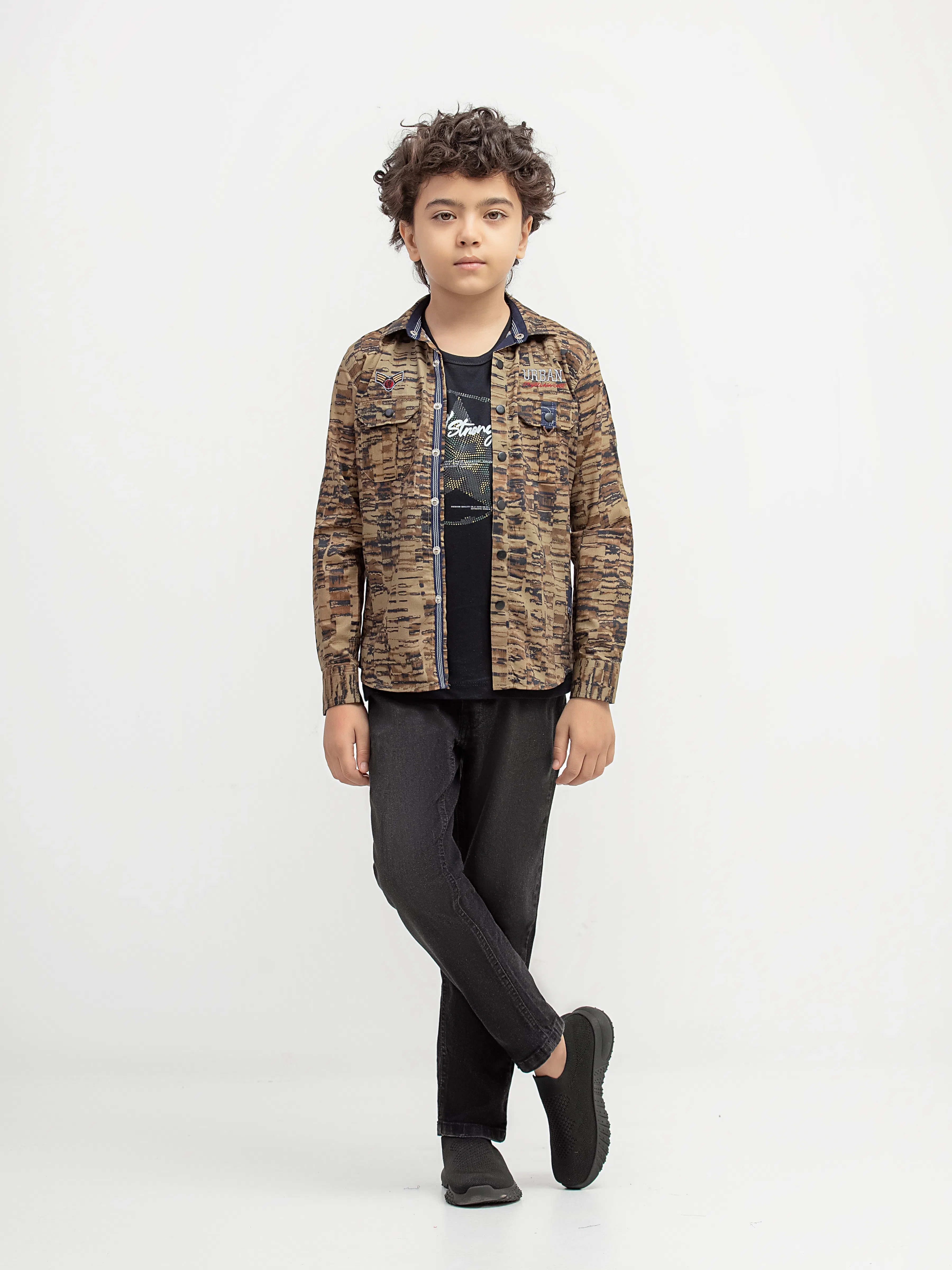 Boy's Olive Shirt - EBTS5-27576-2P - Image 2