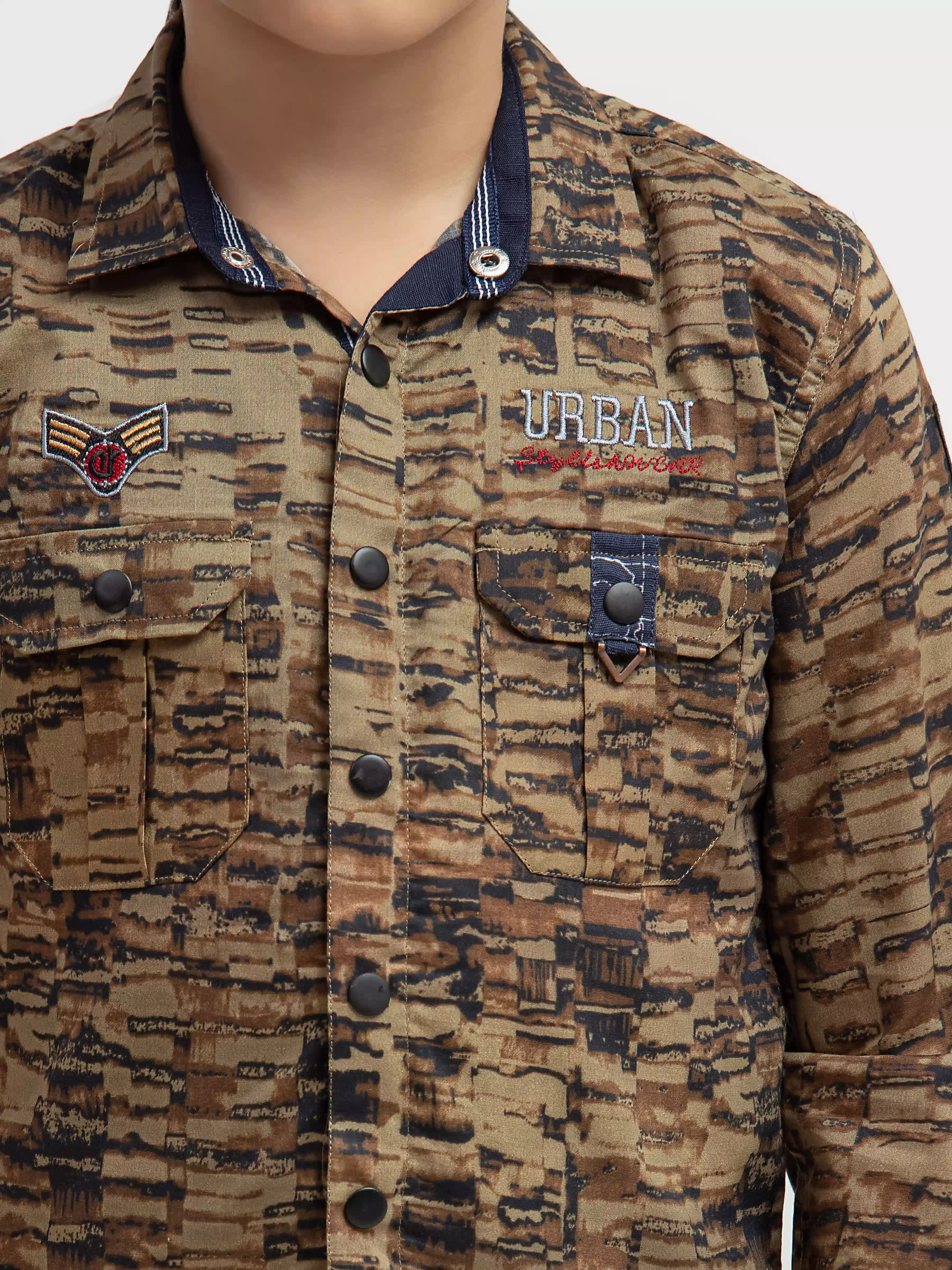 Boy's Olive Shirt - EBTS5-27576-2P - Image 3