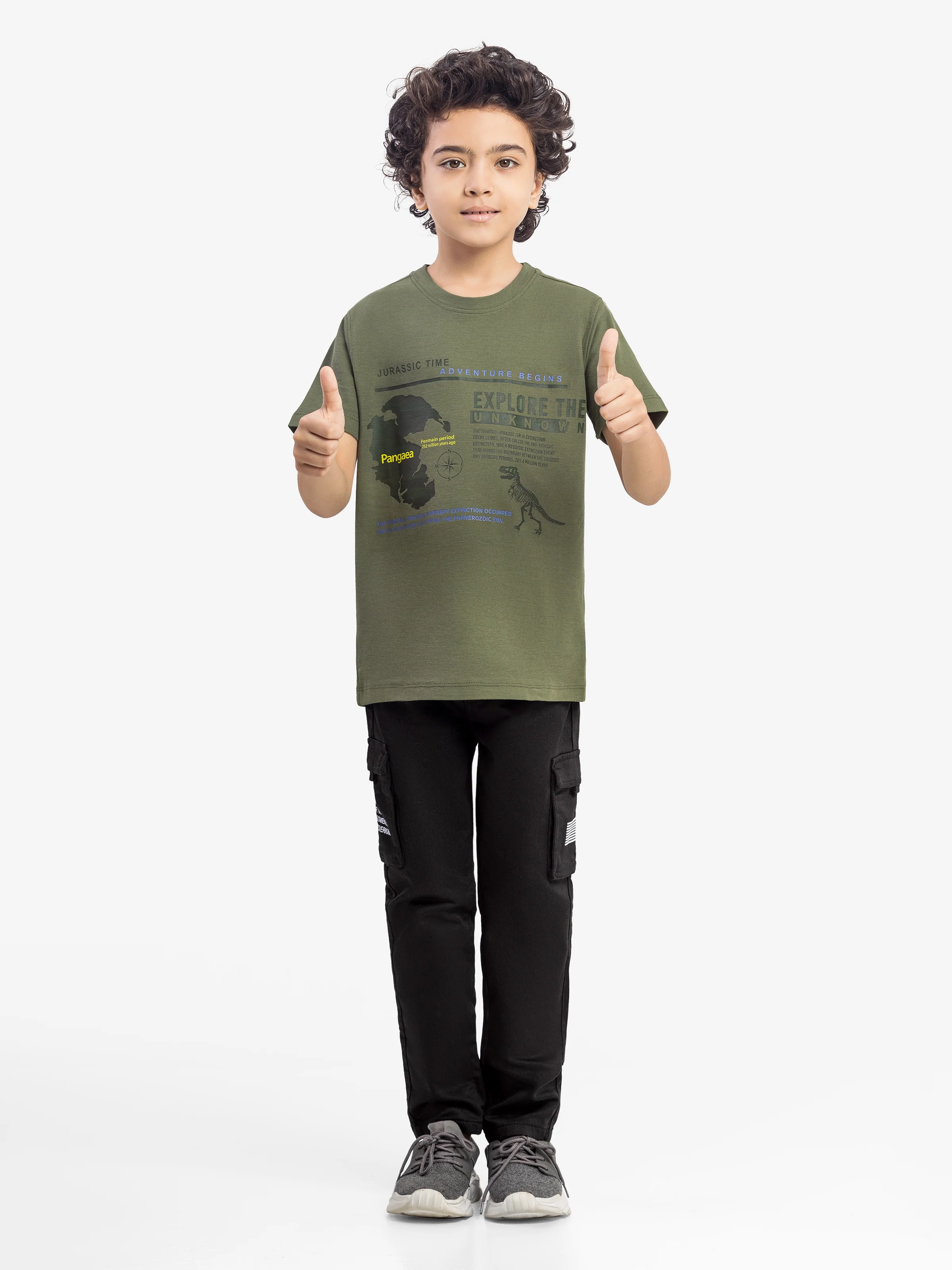 Boy's Olive T-Shirt - EBTTS5-034 - Image 2