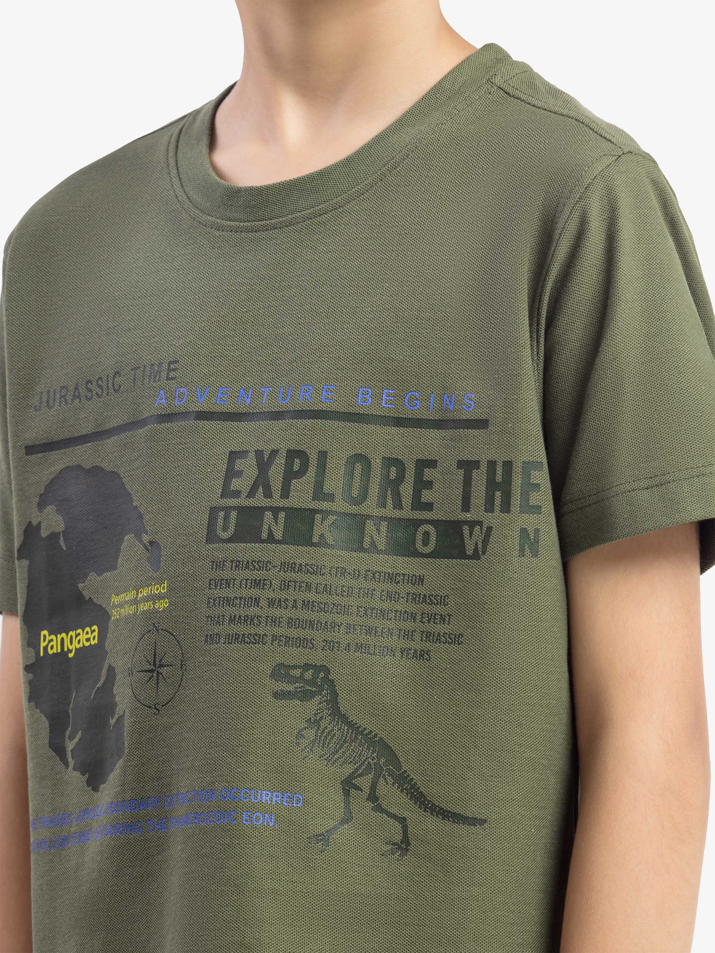 Boy's Olive T-Shirt - EBTTS5-034 - Image 3