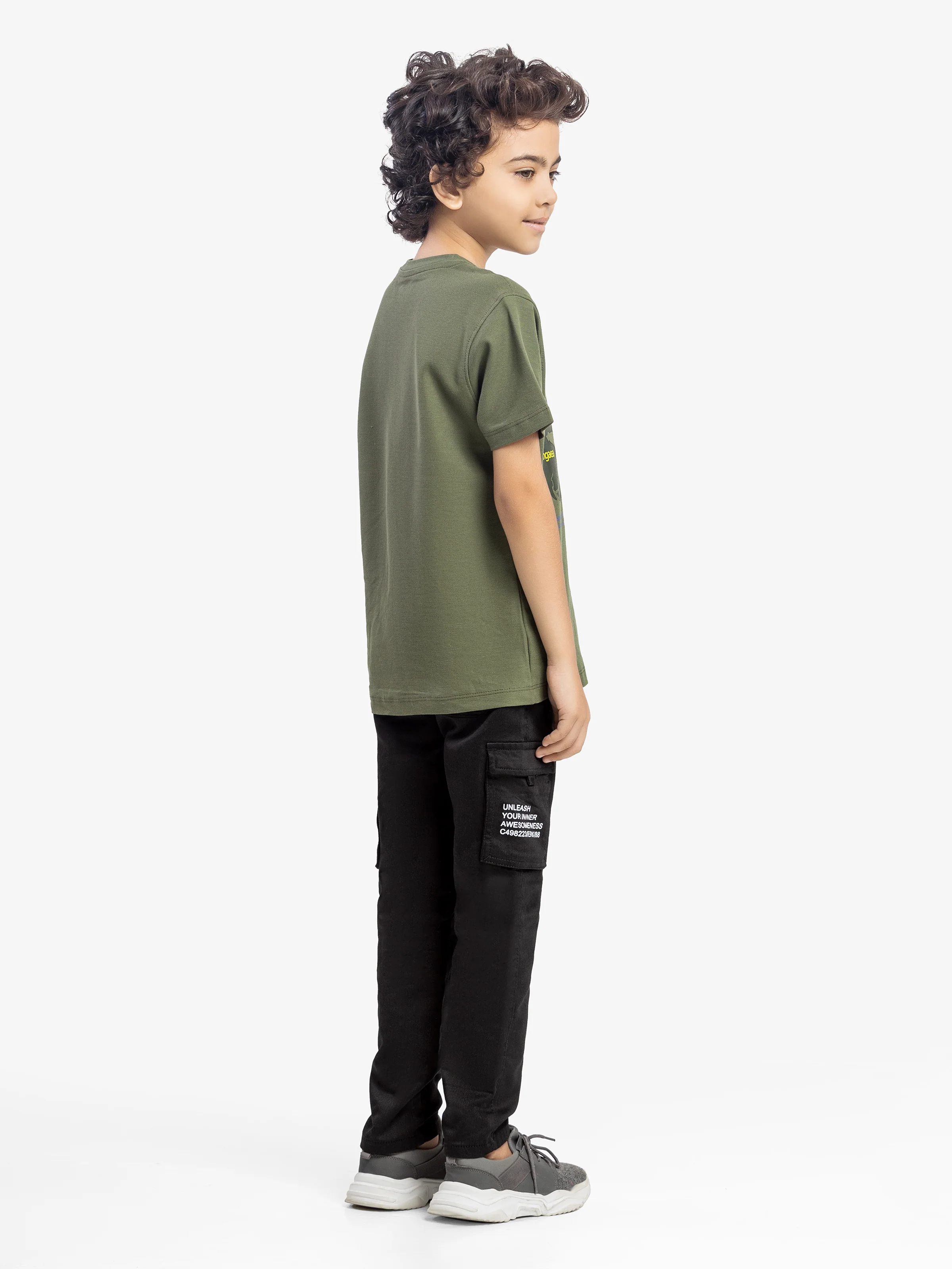 Boy's Olive T-Shirt - EBTTS5-034 - Image 4
