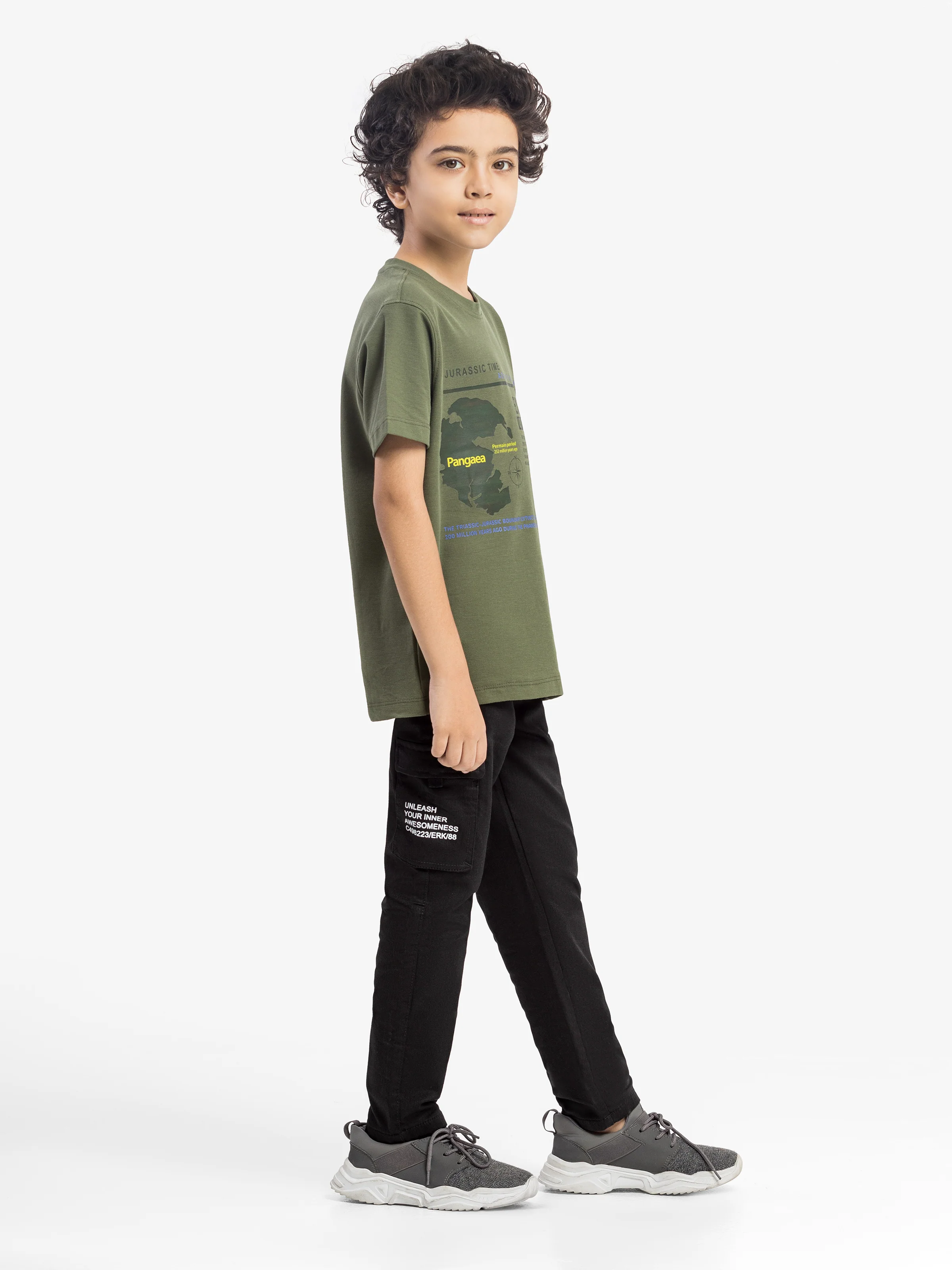 Boy's Olive T-Shirt - EBTTS5-034 - Image 5