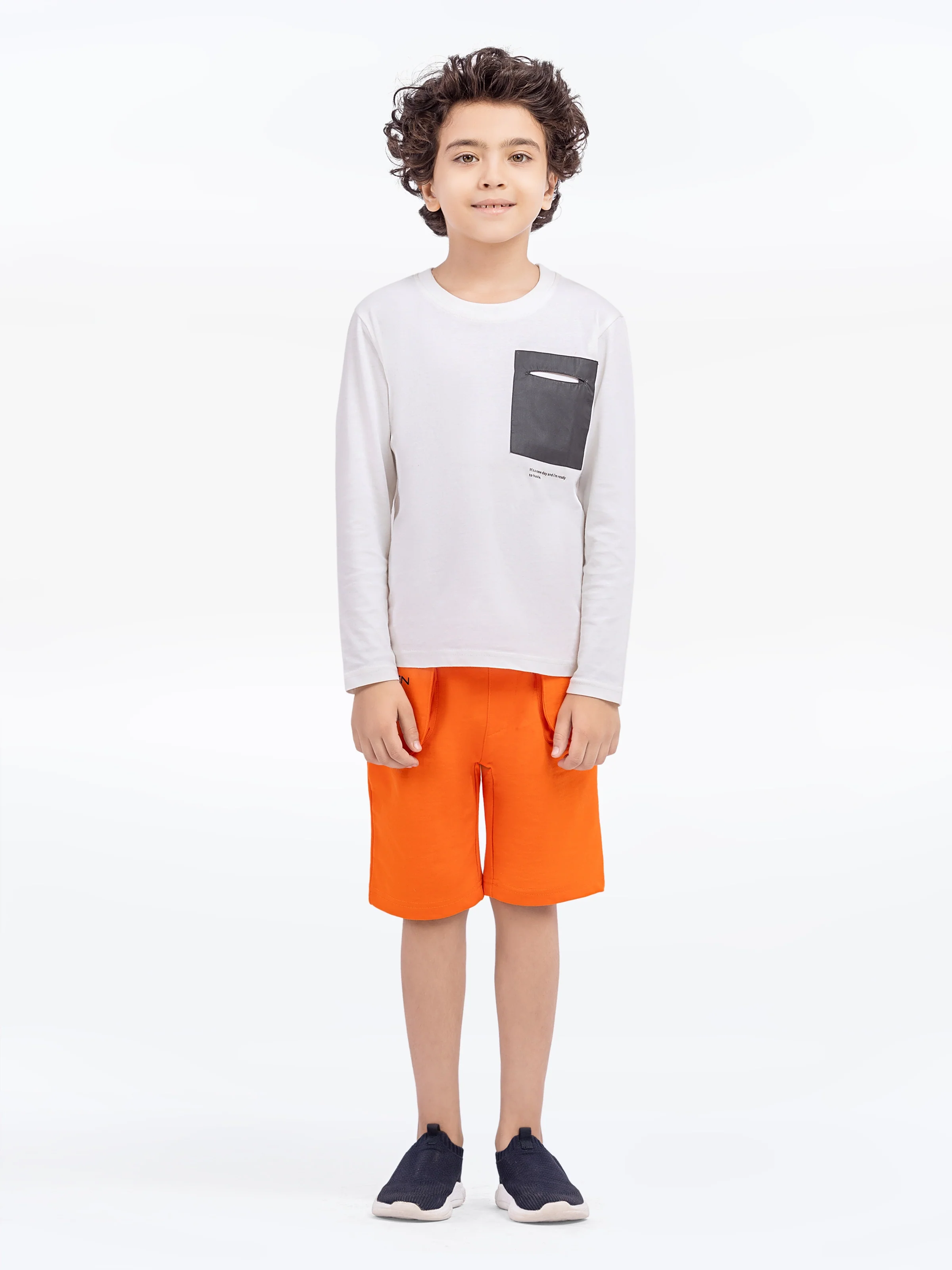 Boy's Orange Shorts - EBBSK5-005 - Image 2