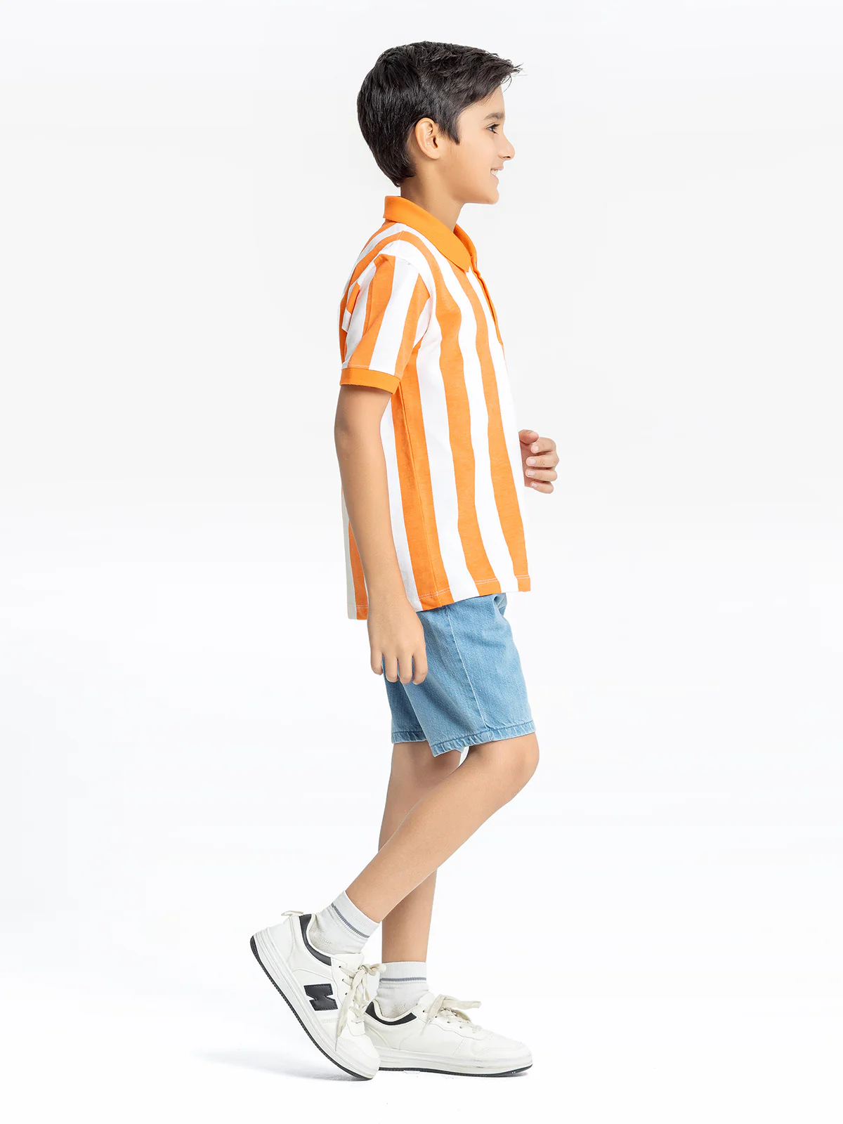 Boy's Orange & White Polo Shirt - EBTPS24-002 - Image 4