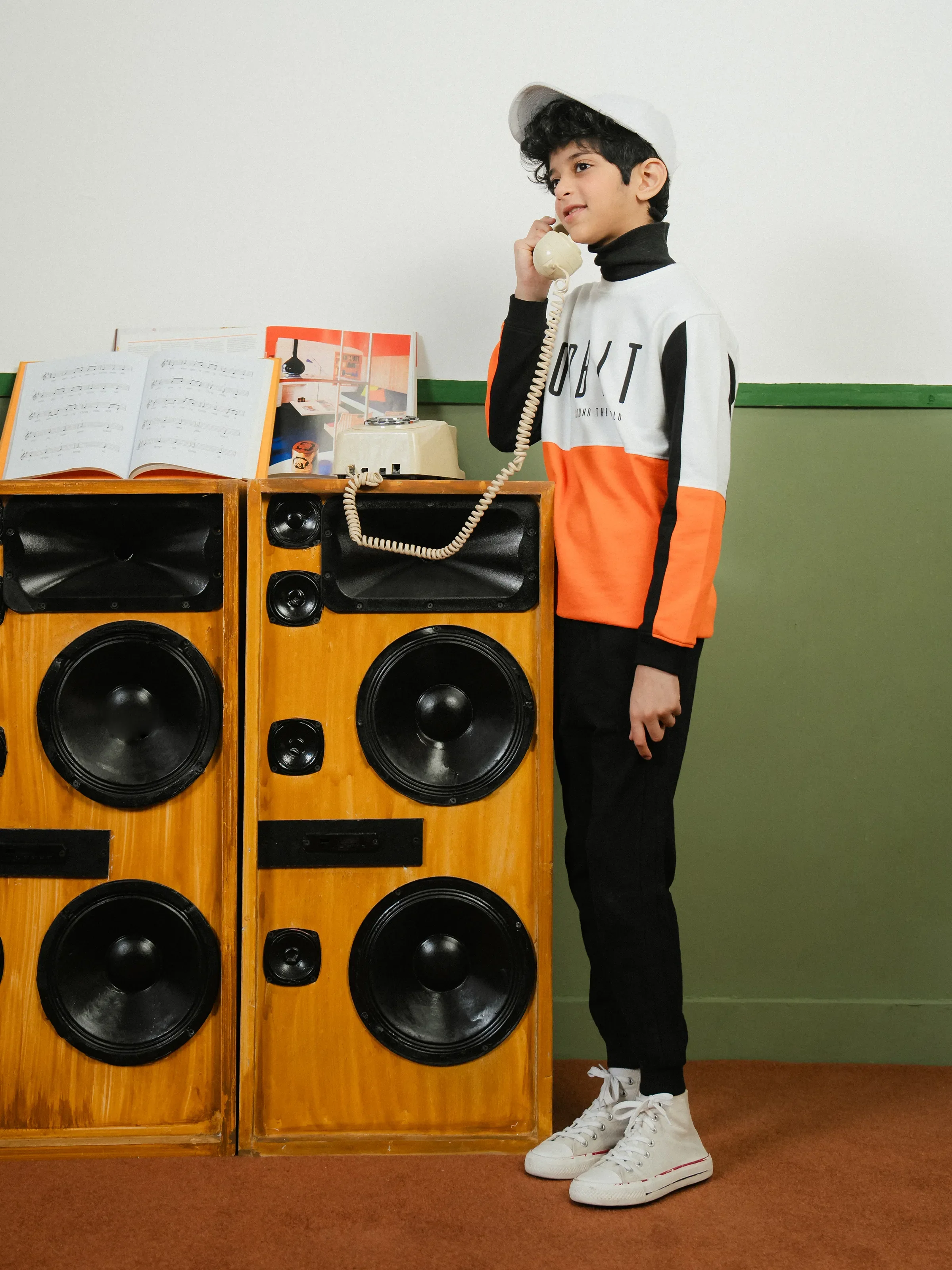 Boy's Orange & White Sweatshirt - EBTSS24-003 - Image 3