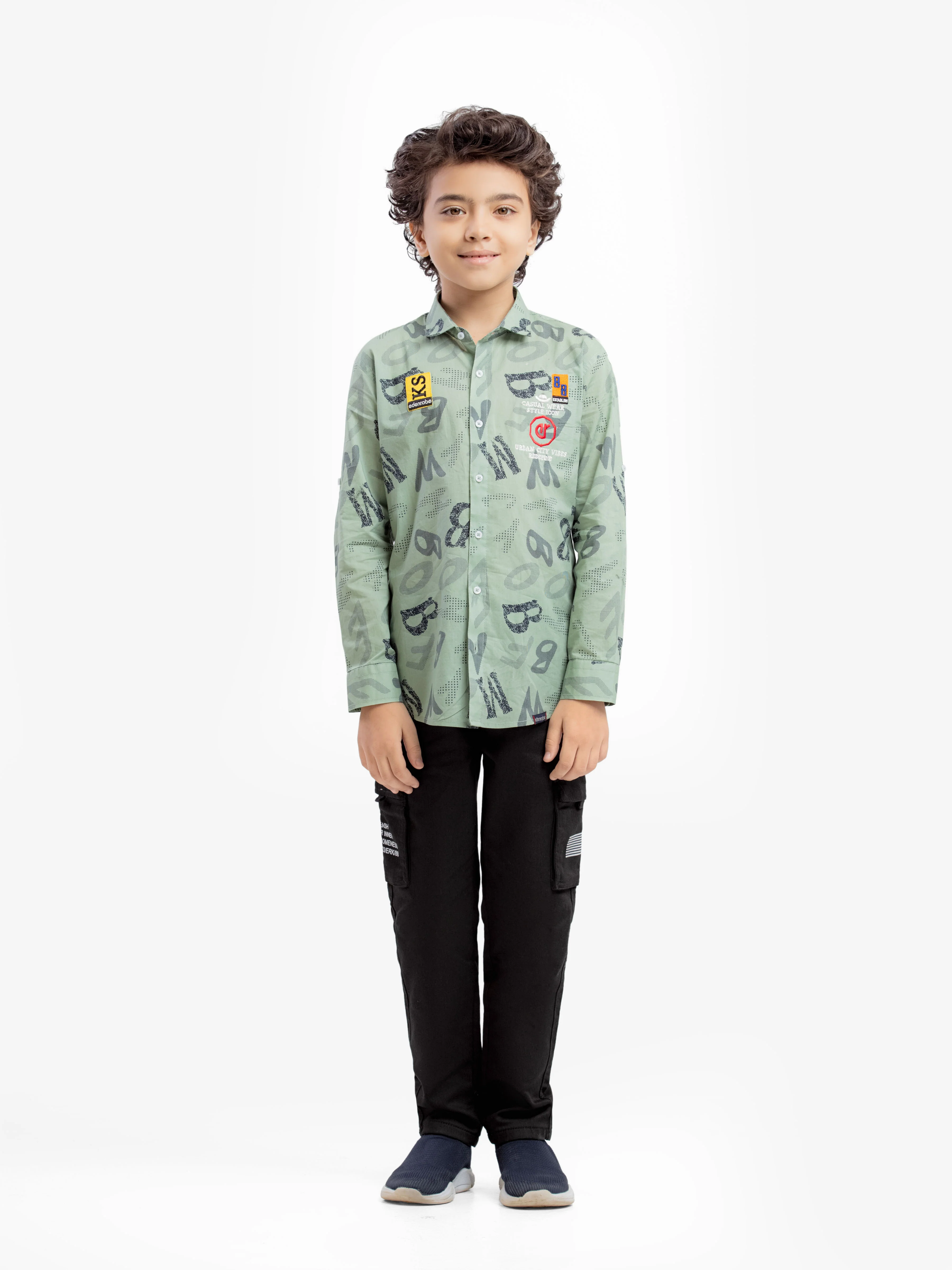 Boy's Pale Green Shirt - EBTSF5-27663 - Image 2