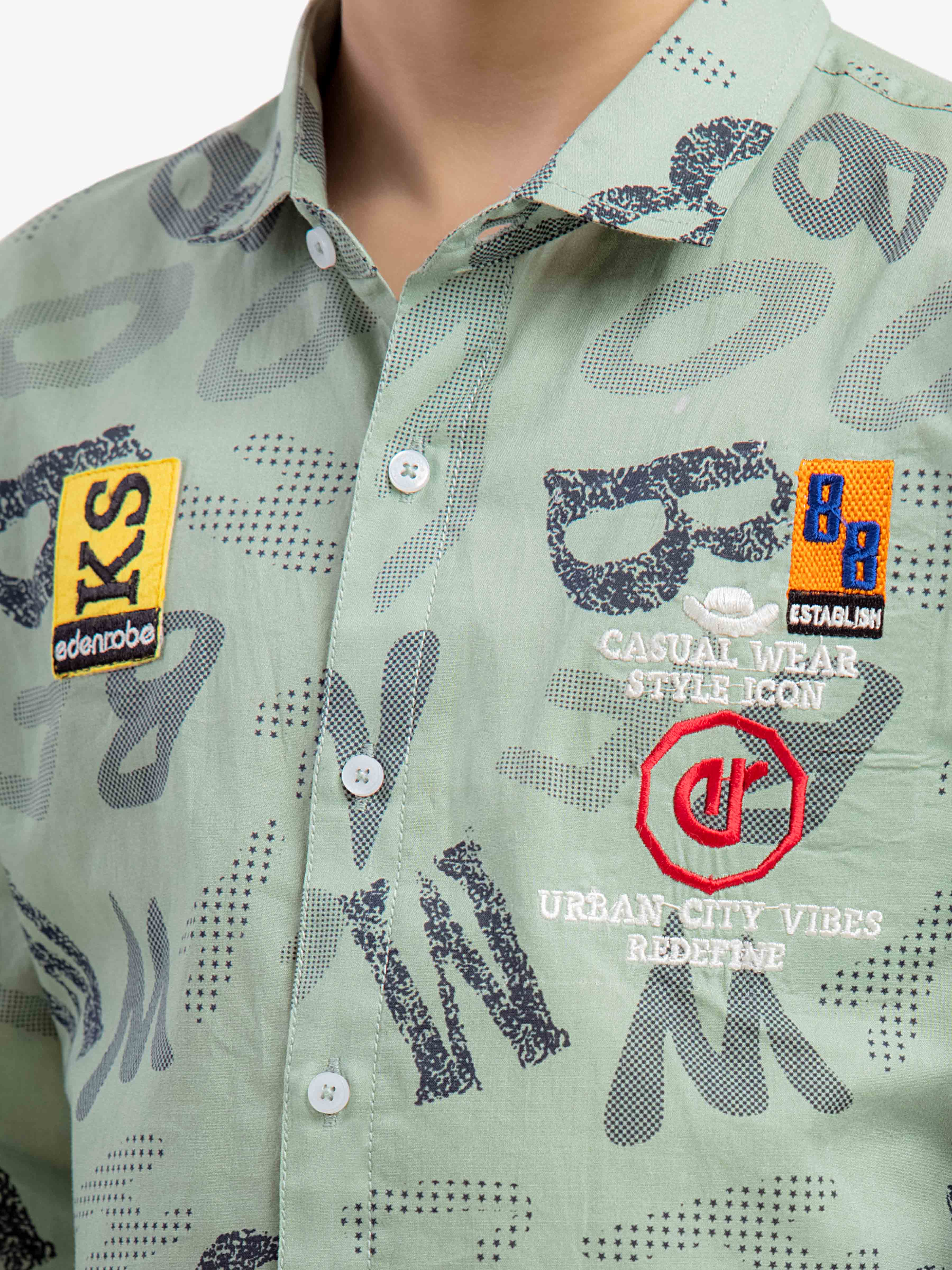 Boy's Pale Green Shirt - EBTSF5-27663 - Image 3