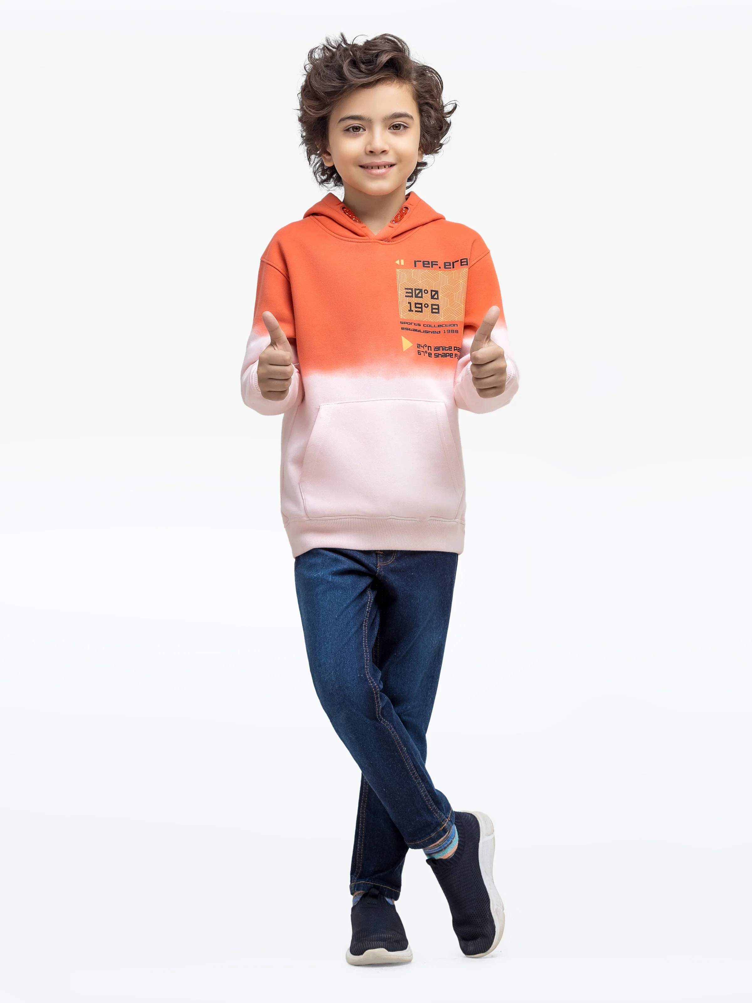 Boy's Peach Hoodie - EBTH24-027 - Image 2