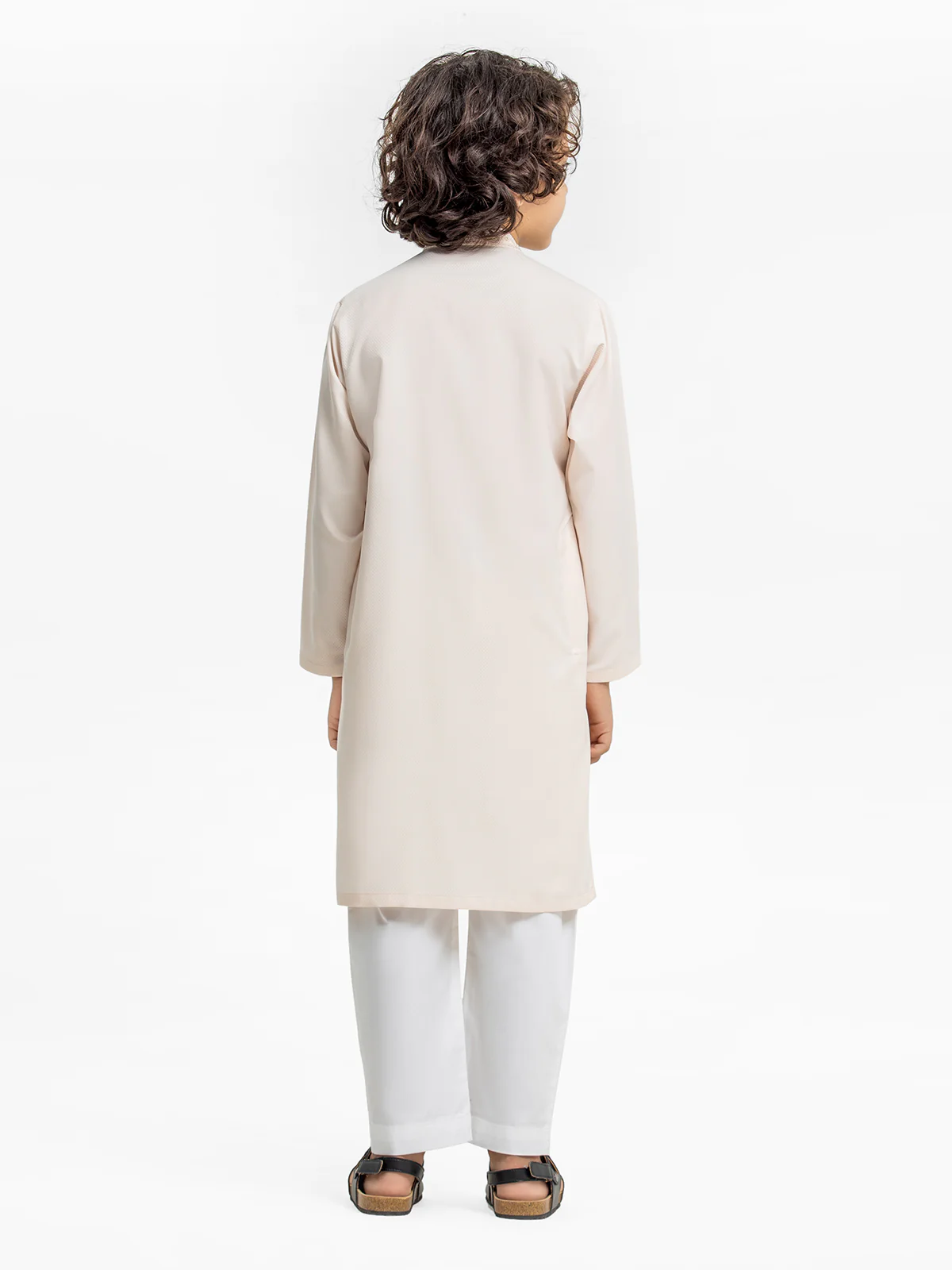 Boy's Peach Kurta - EBTK24-3963 - Image 5