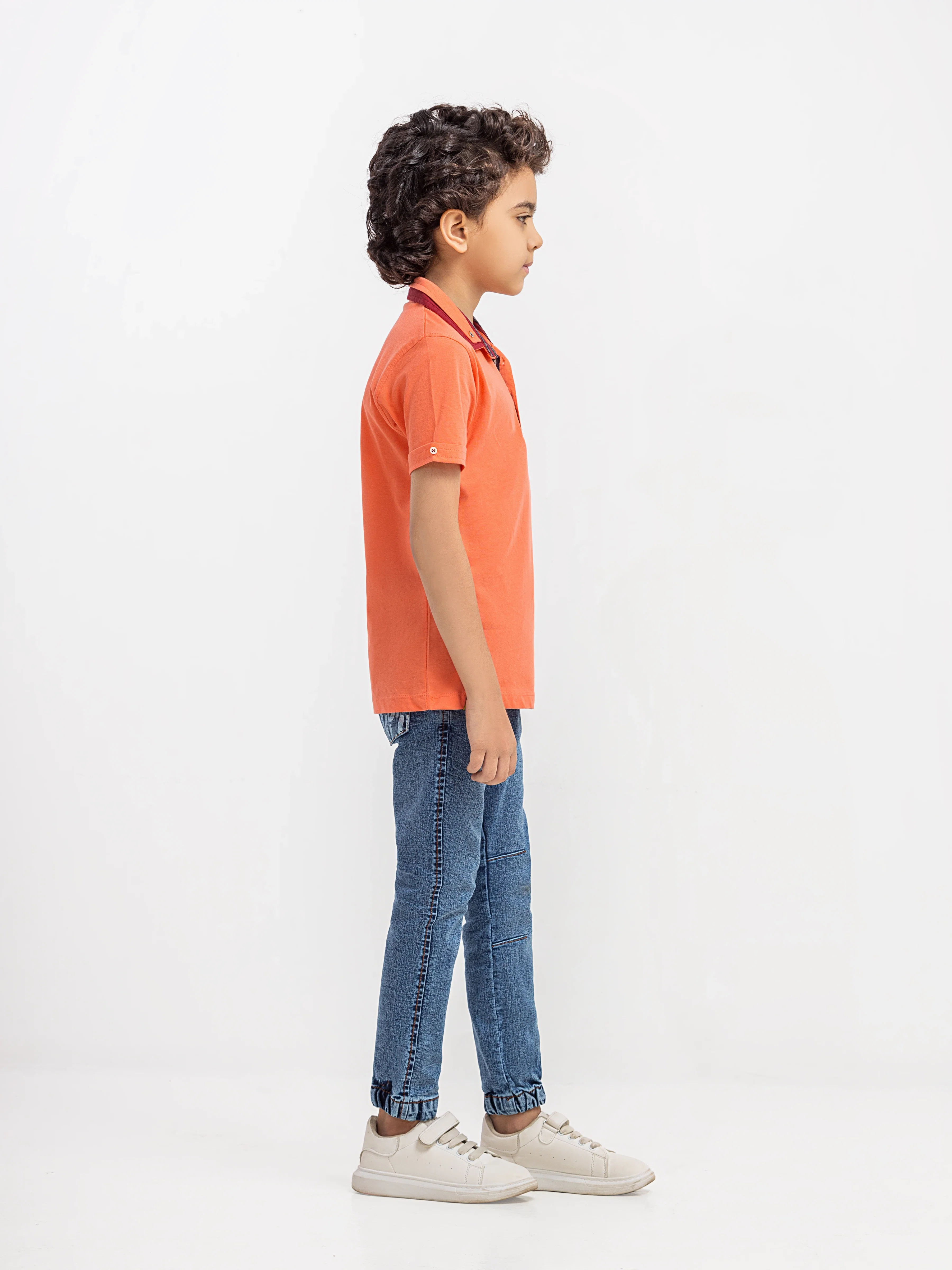 Boy's Peach Polo Shirt - EBTPS6-057 - Image 5