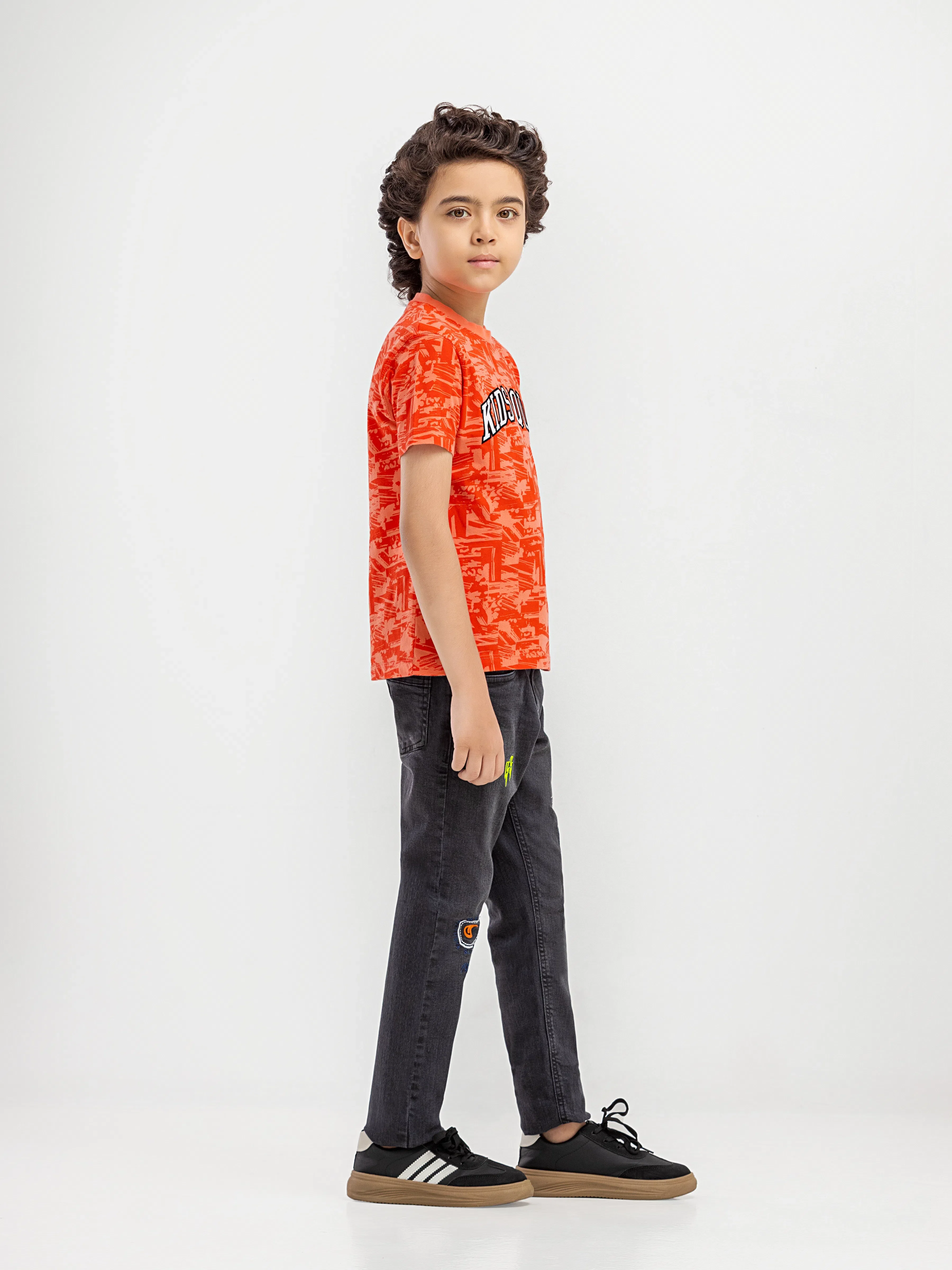 Boy's Peach T-Shirt - EBTTS6-011 - Image 4