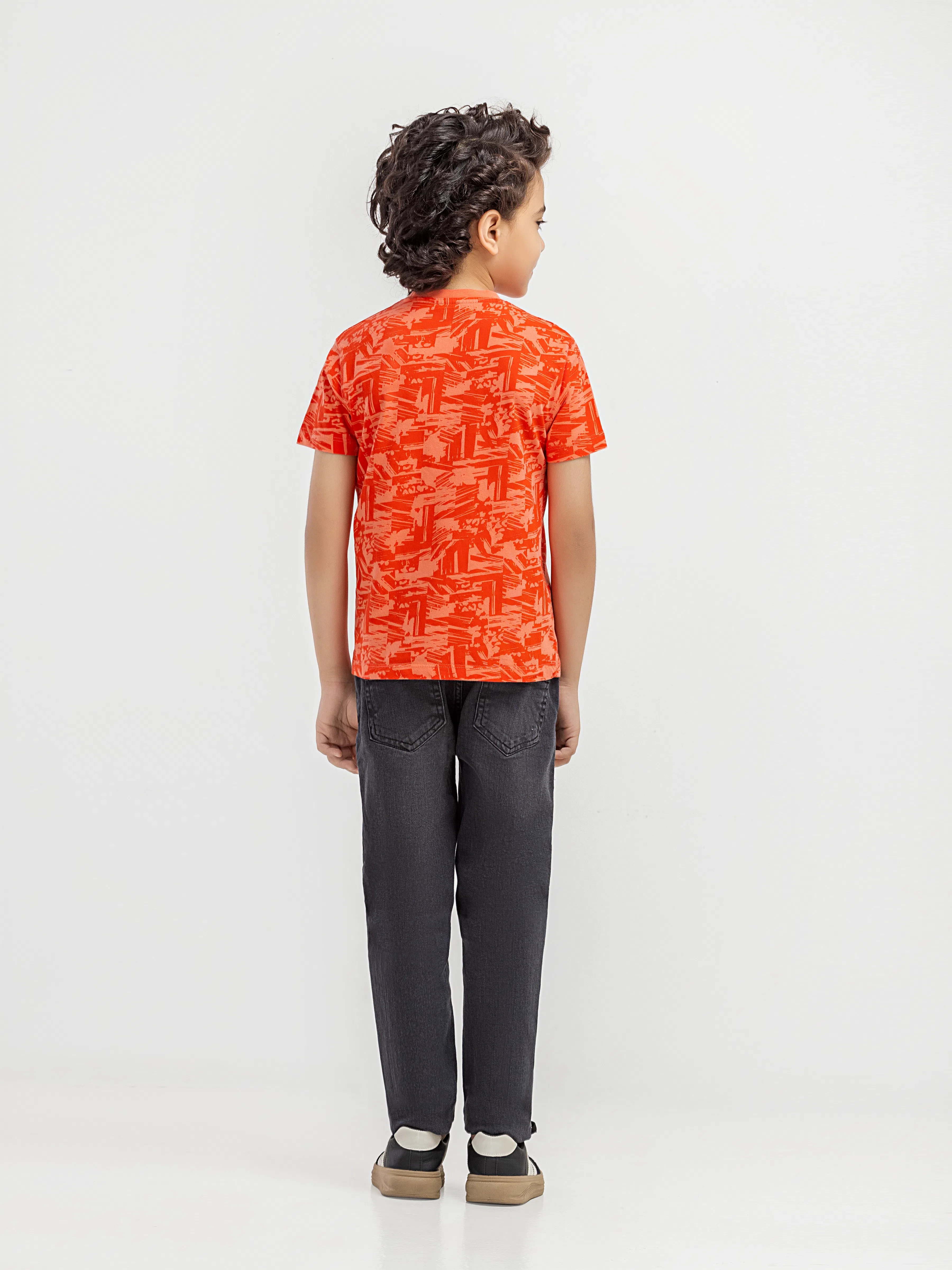 Boy's Peach T-Shirt - EBTTS6-011 - Image 5
