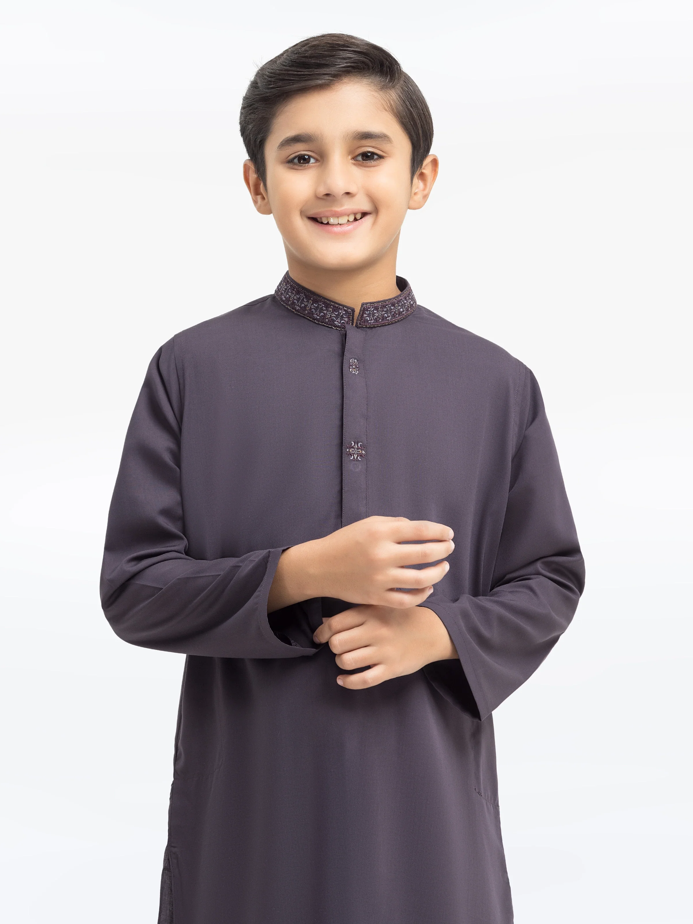 Boy's Purple Kurta Shalwar - EBTKS5-4012 - Image 2