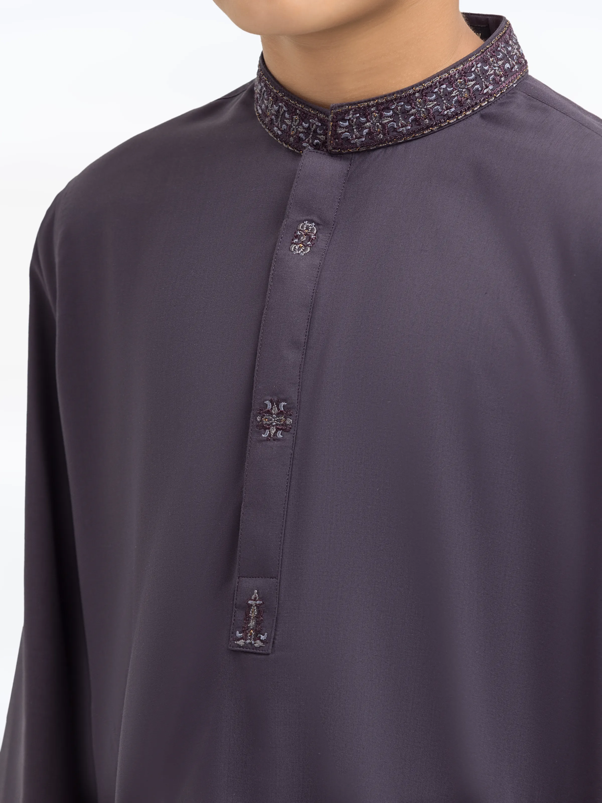 Boy's Purple Kurta Shalwar - EBTKS5-4012 - Image 3