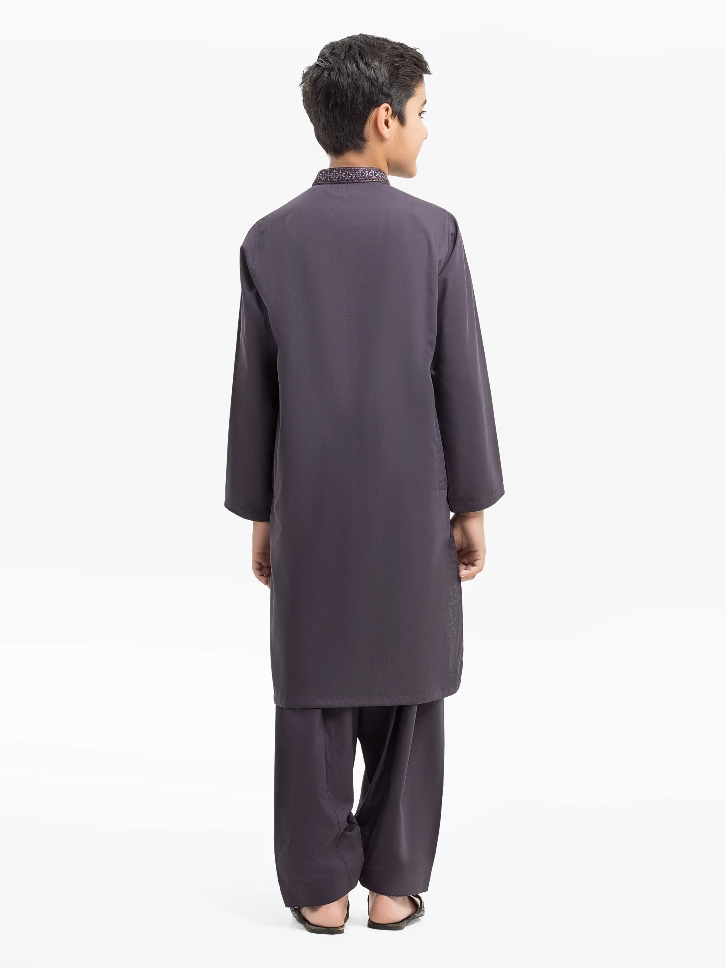 Boy's Purple Kurta Shalwar - EBTKS5-4012 - Image 5
