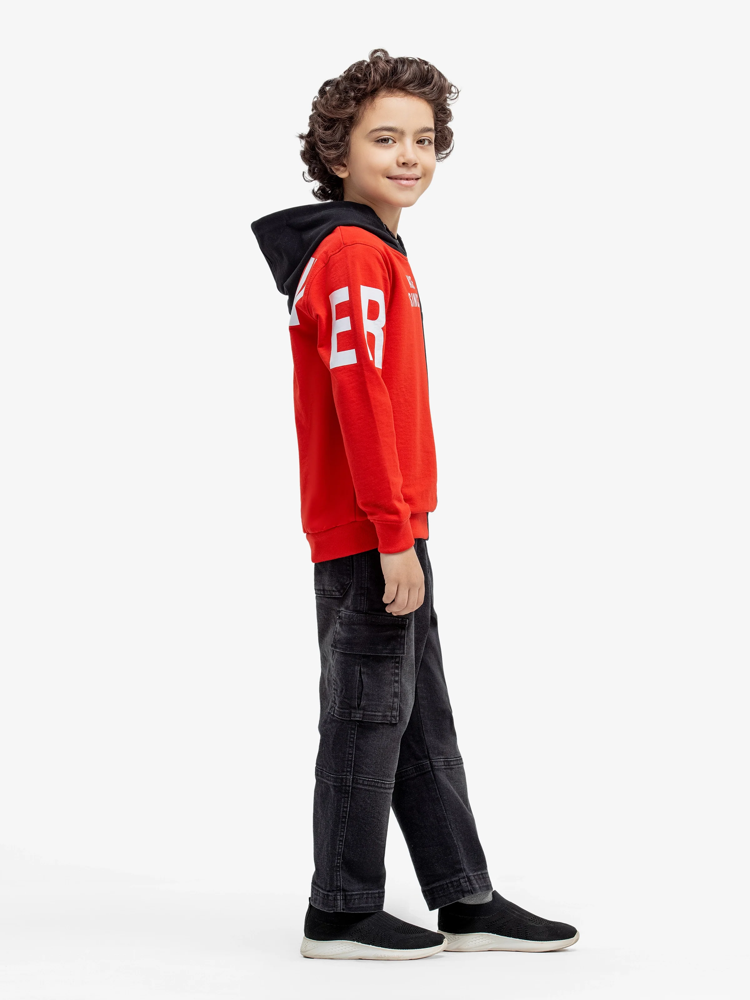 Boy's Red & Black Hoodie - EBTH24-009 - Image 4