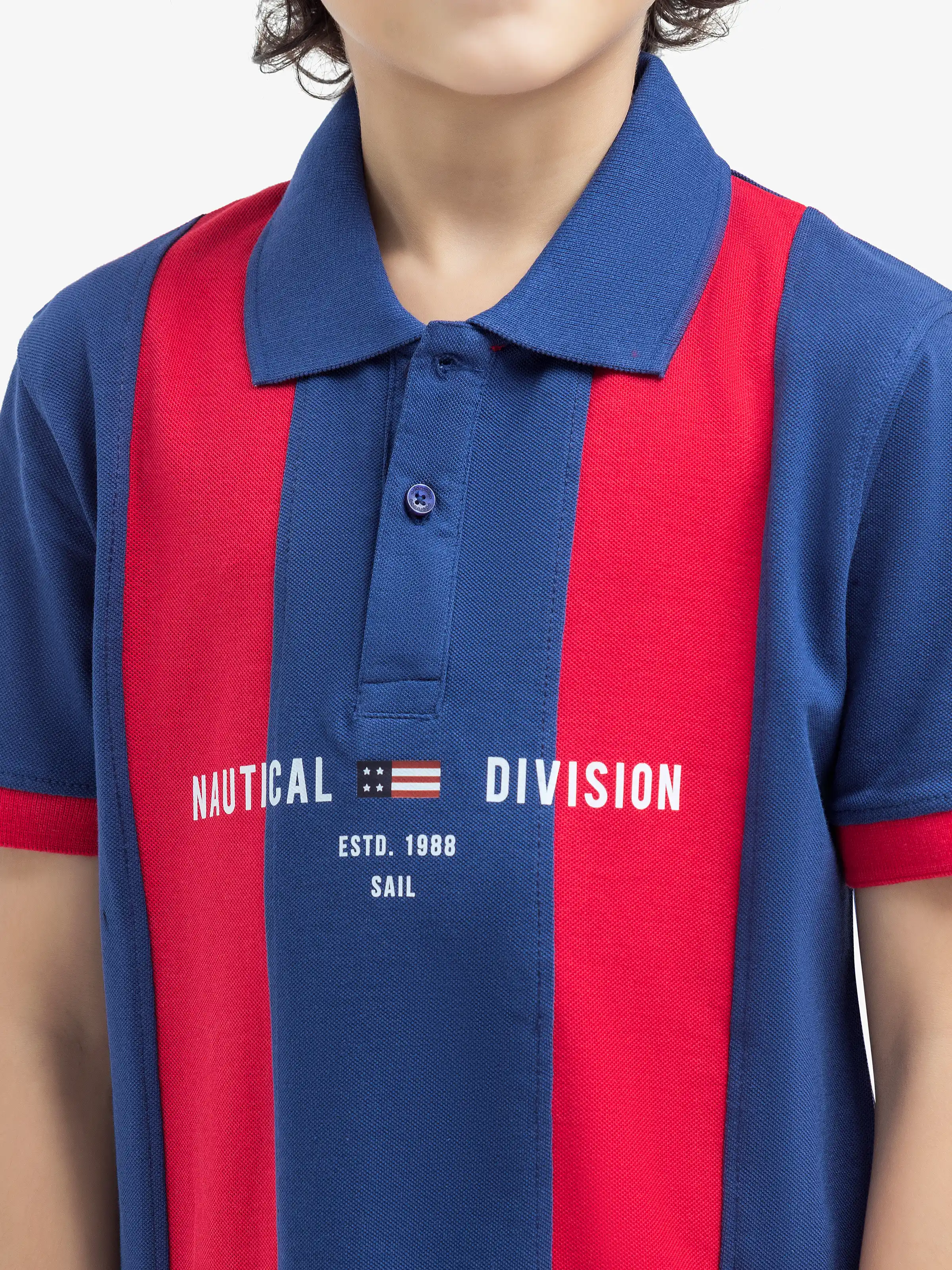 Boy's Red & Blue Polo Shirt - EBTPS24-005 - Image 3